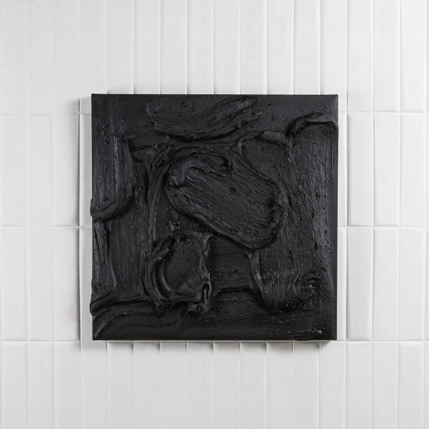 Modern Textural Monochromatic Painting by Michael Allen