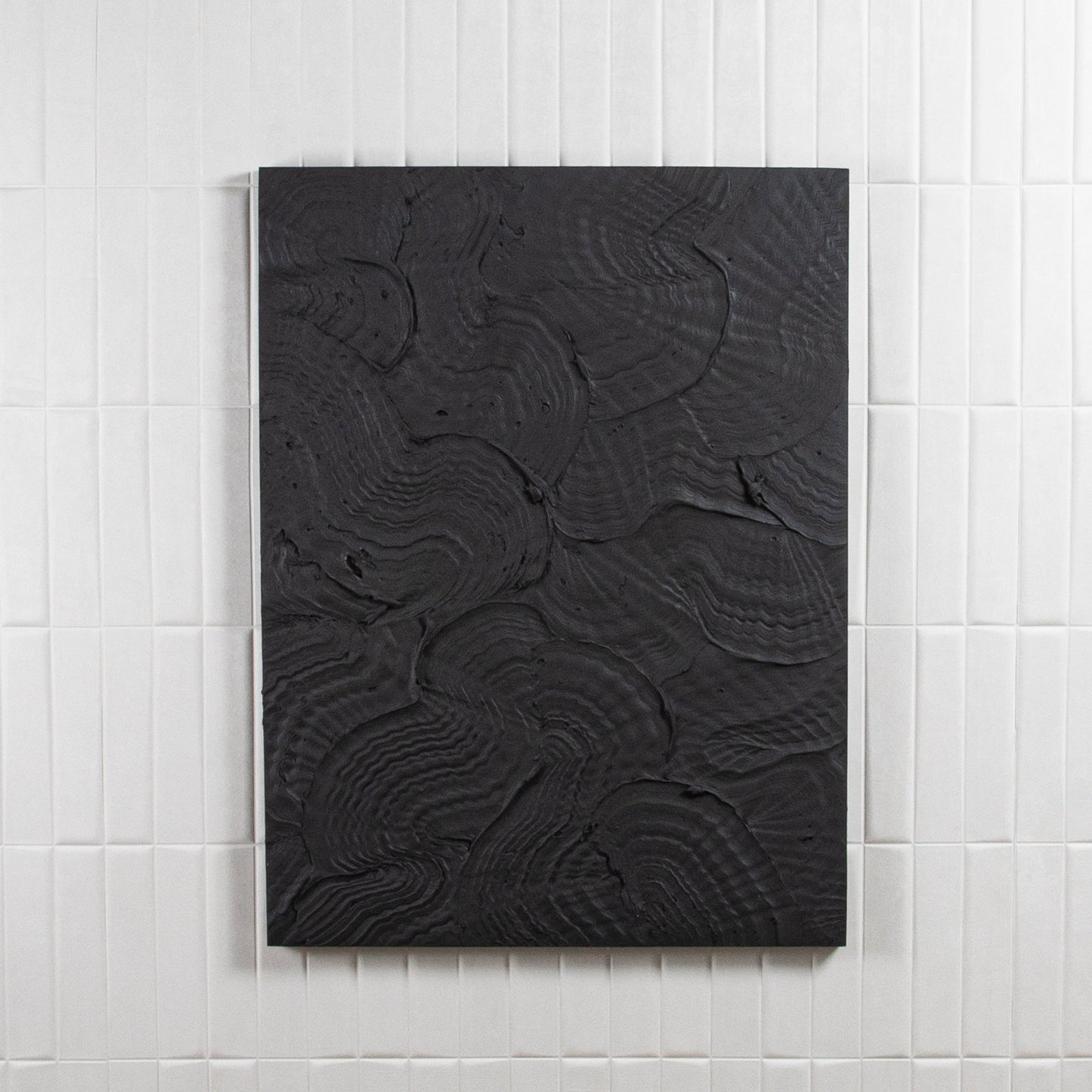 Modern Textural Monochromatic Painting by Michael Allen