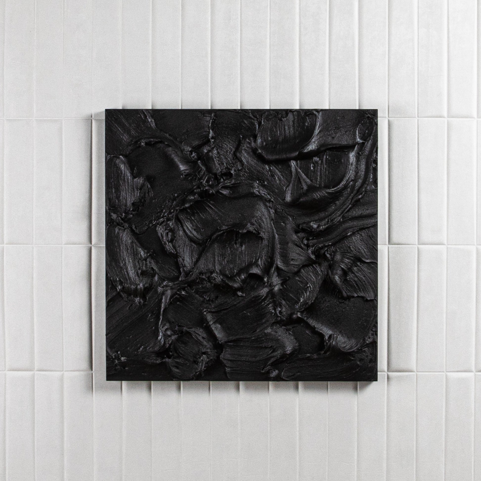 Modern Textural Monochromatic Painting by Michael Allen