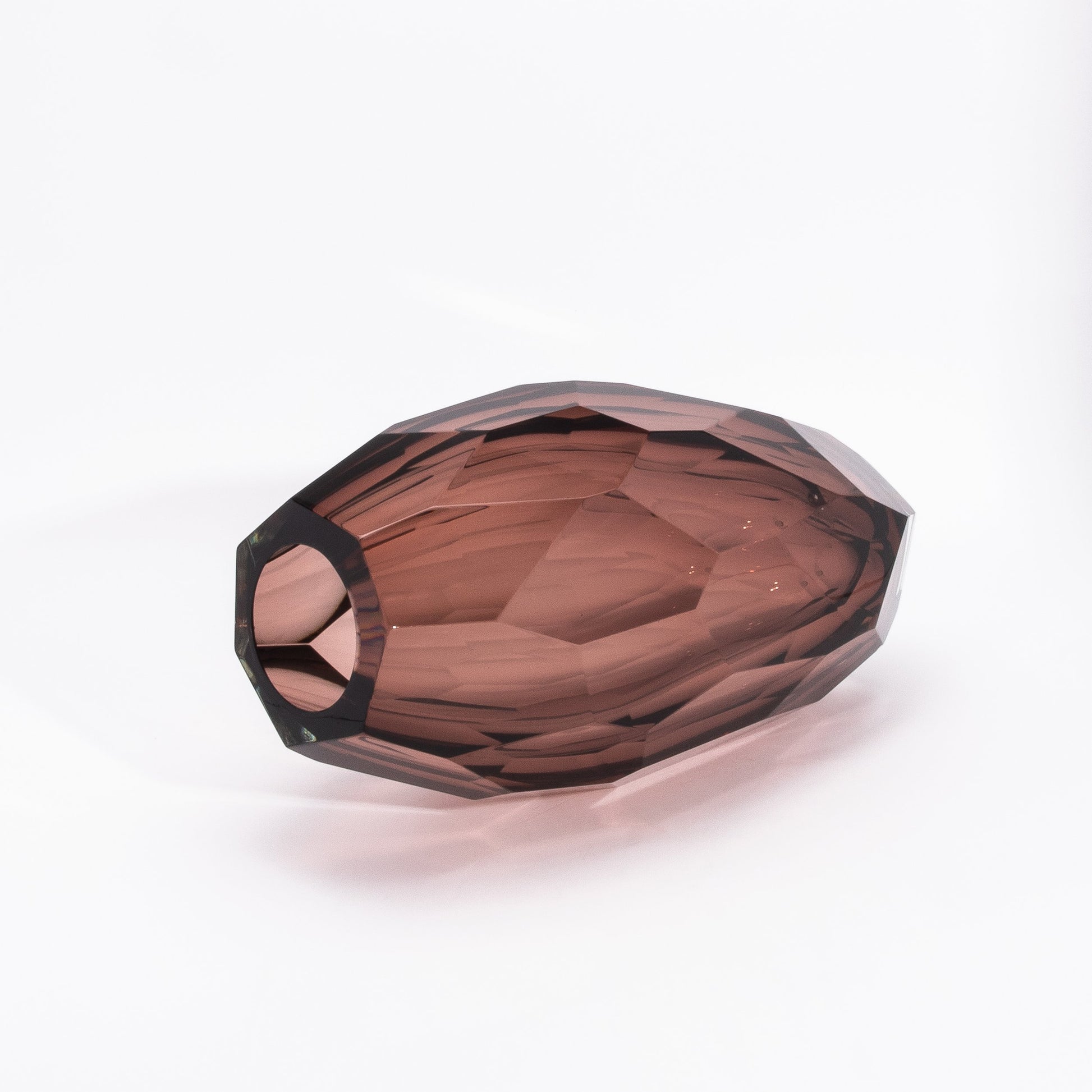 Murano Tall Faceted Vase in Amethyst