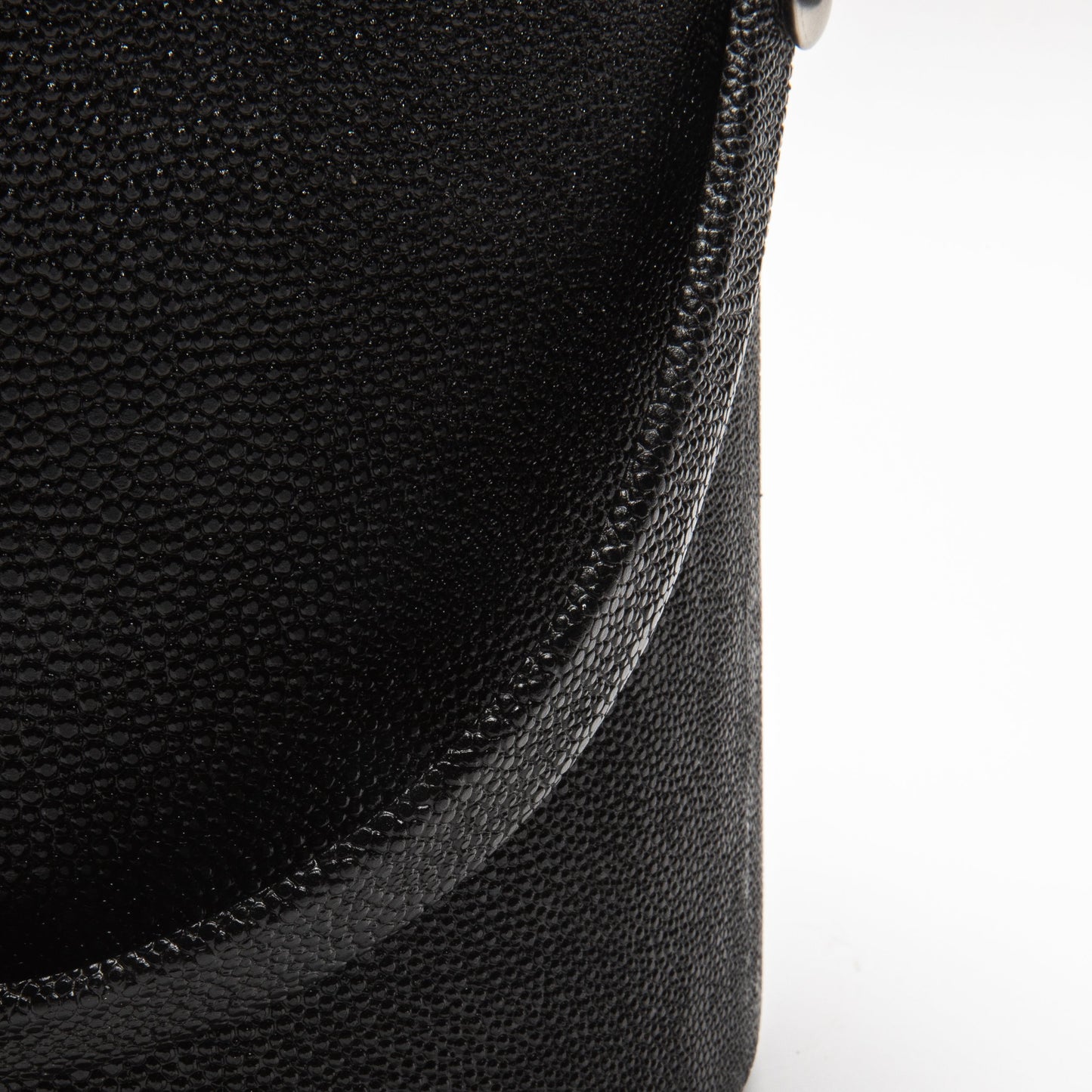 Ice Bucket in Black Shagreen with Stainless Steel by KIFU Paris