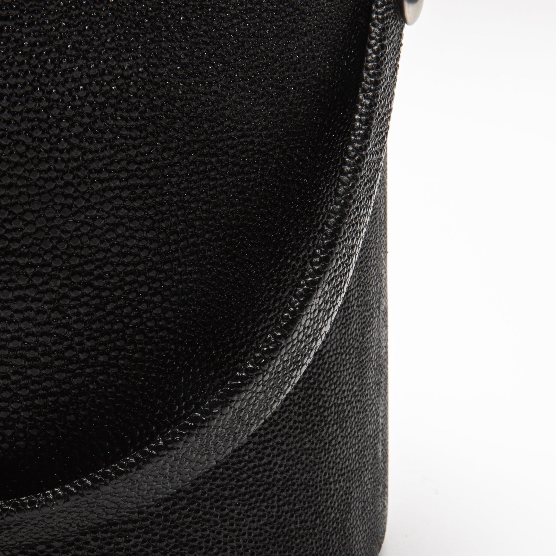 Ice Bucket in Black Shagreen with Stainless Steel by KIFU Paris