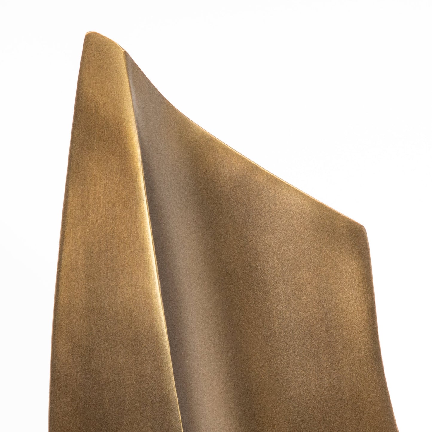 Modern Abstract Sculpture in Bronze Patina Brass by Patrick Coard Paris