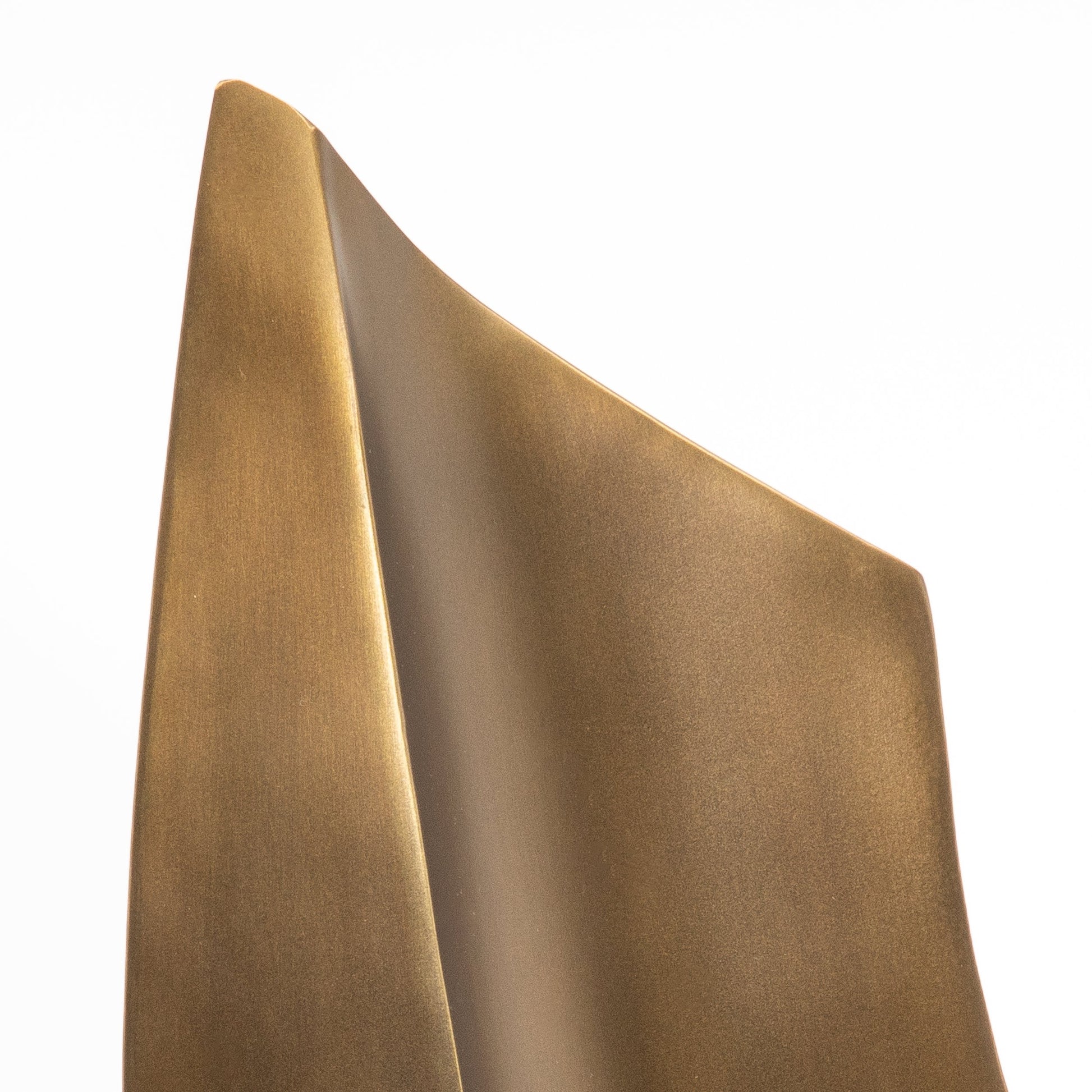 Modern Abstract Sculpture in Bronze Patina Brass by Patrick Coard Paris
