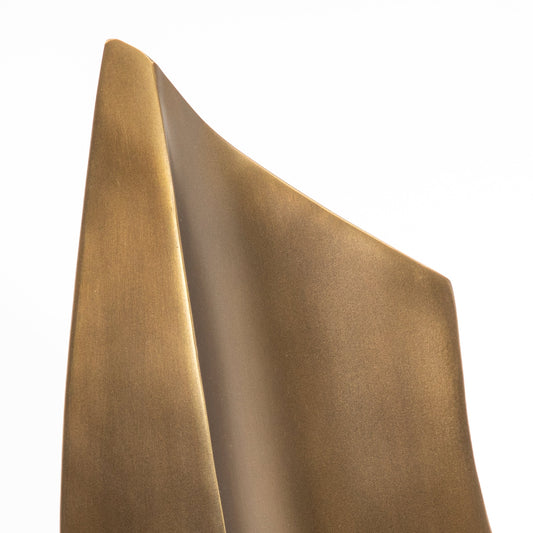 Modern Abstract Sculpture in Bronze Patina Brass by Patrick Coard Paris