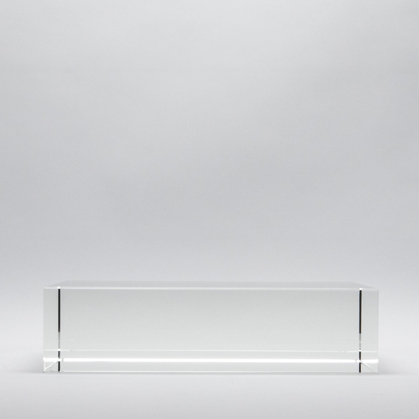 Clear Crystal Glass Base Riser by KA Glass