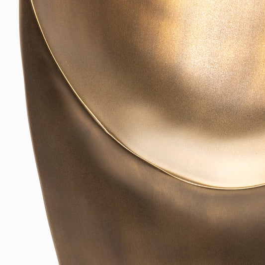 Modern Abstract Sculpture in Bronze Patina Brass by Patrick Coard Paris
