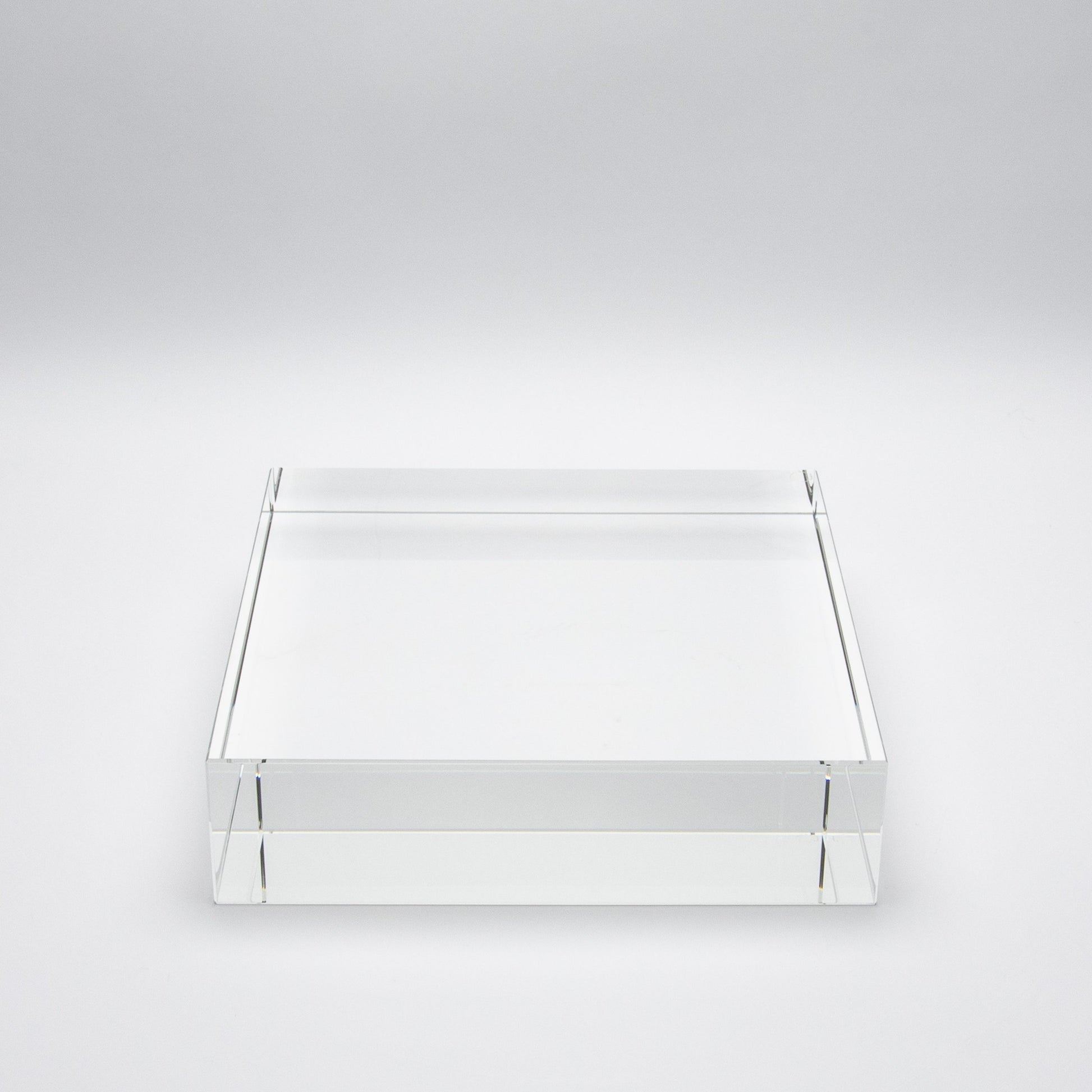 Clear Crystal Glass Base Riser by KA Glass