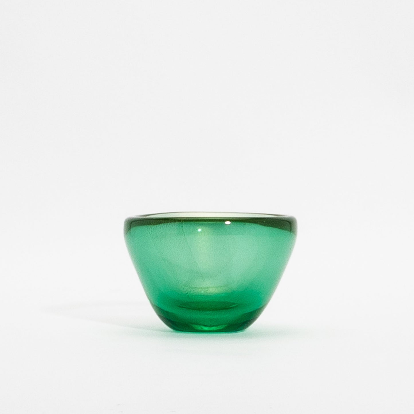 Murano Bowl in Green with 24-Karat Gold Flecks