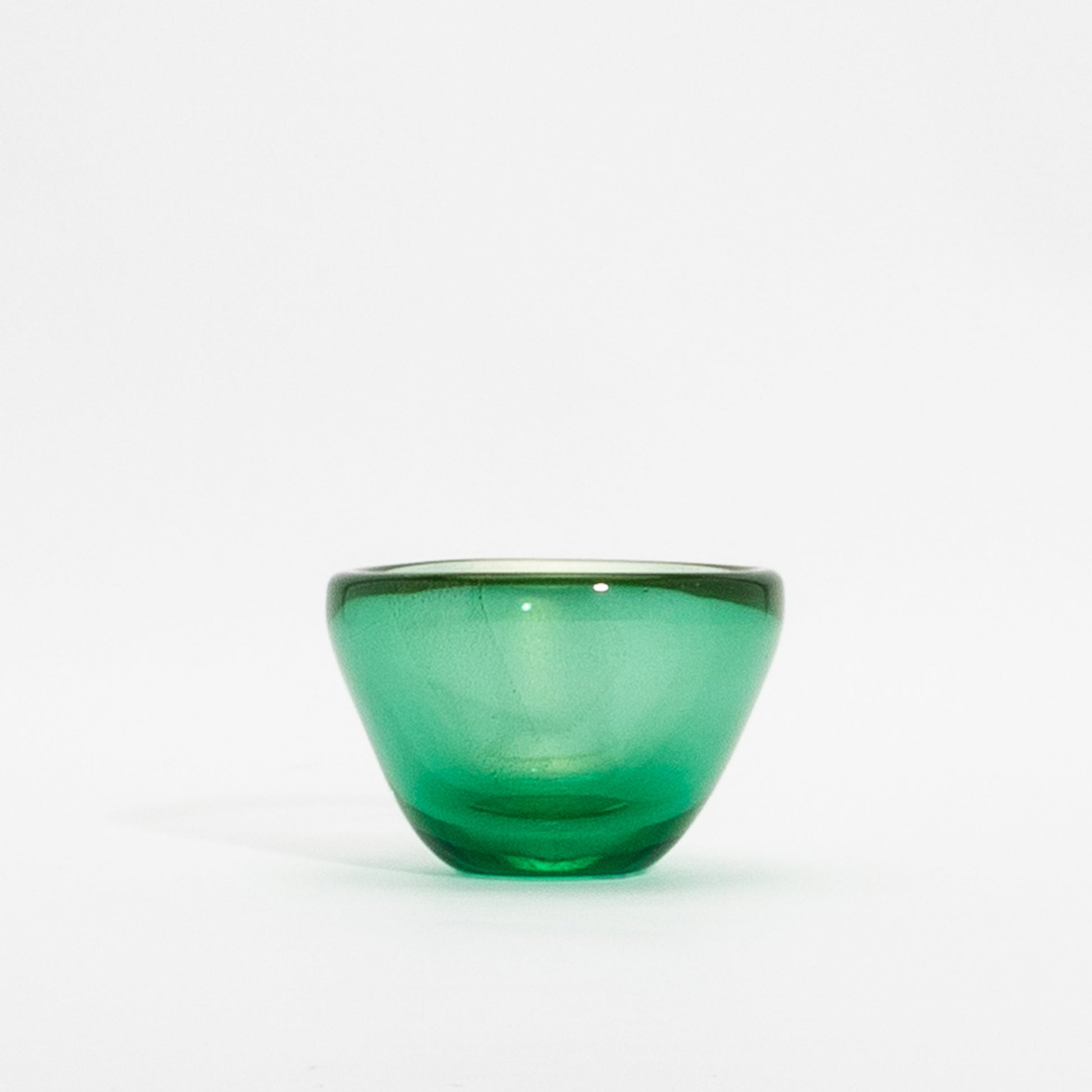 Murano Bowl in Green with 24-Karat Gold Flecks