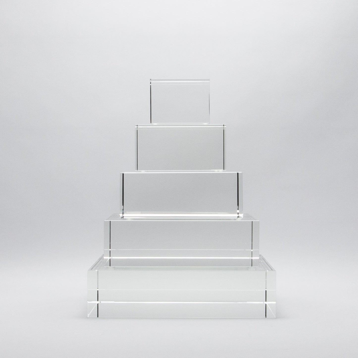 Clear Crystal Glass Base Riser by KA Glass