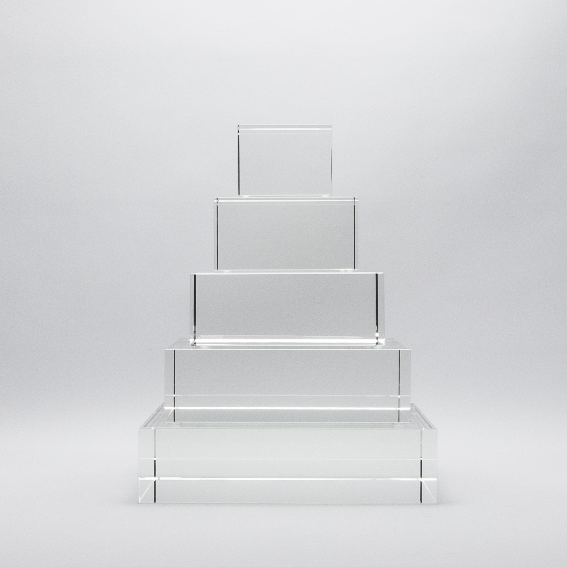 Clear Crystal Glass Base Riser by KA Glass