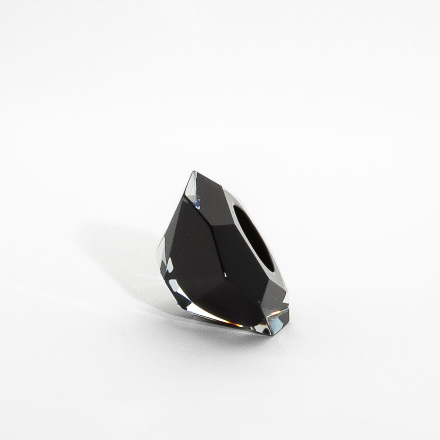 Murano Ashtray in Clear and Onyx Black
