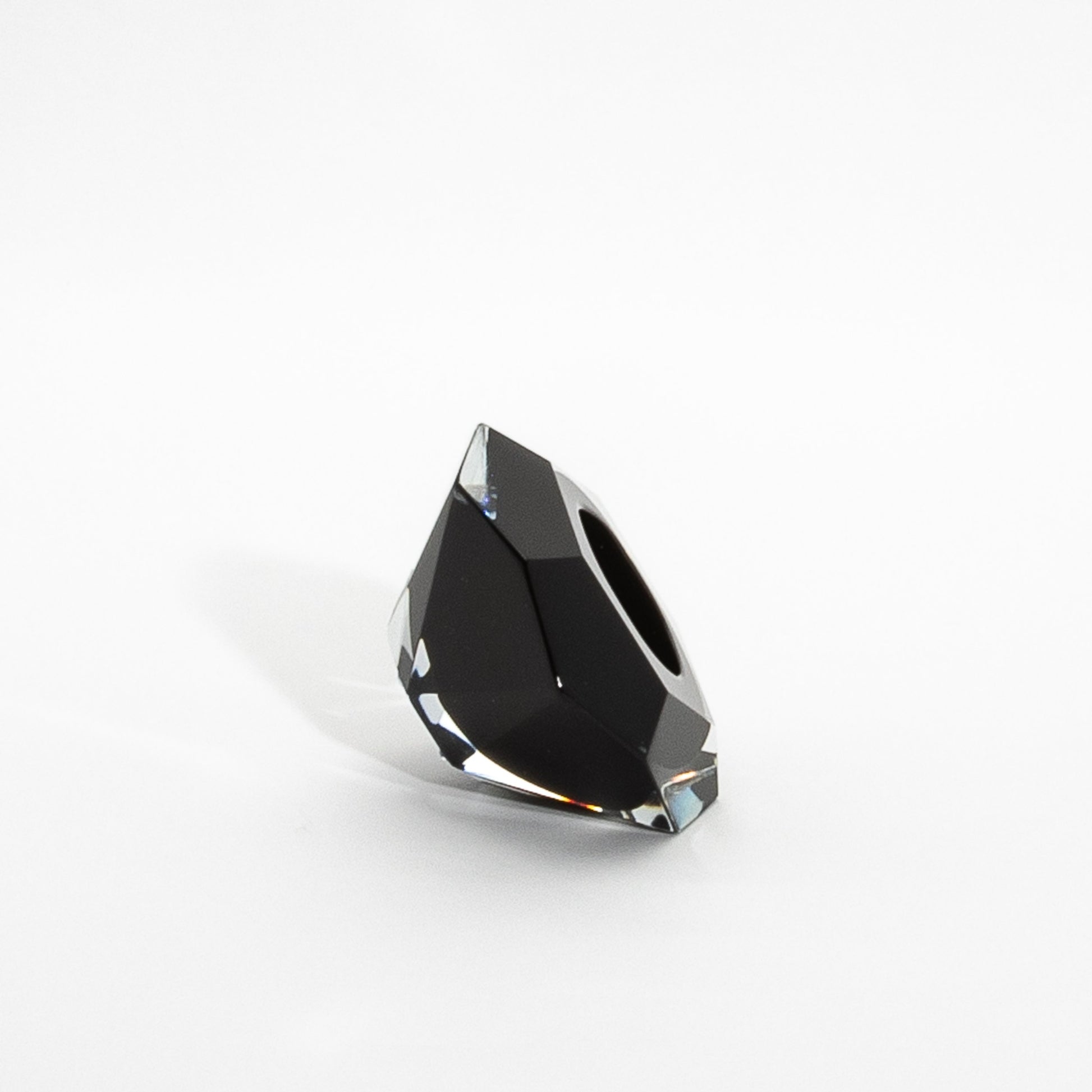 Murano Ashtray in Clear and Onyx Black