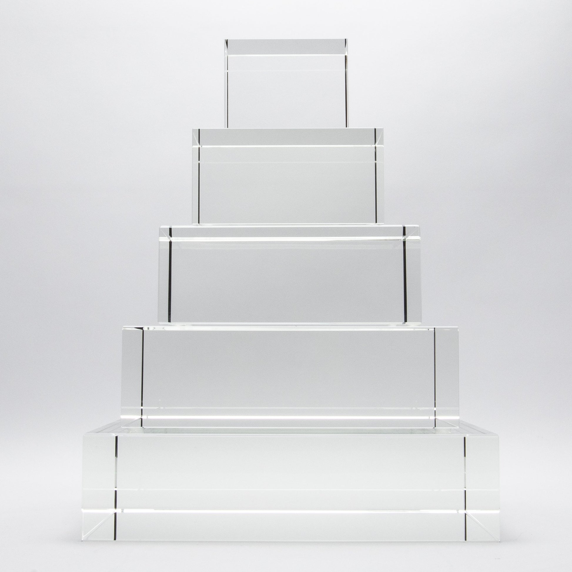 Clear Crystal Glass Base Riser by KA Glass