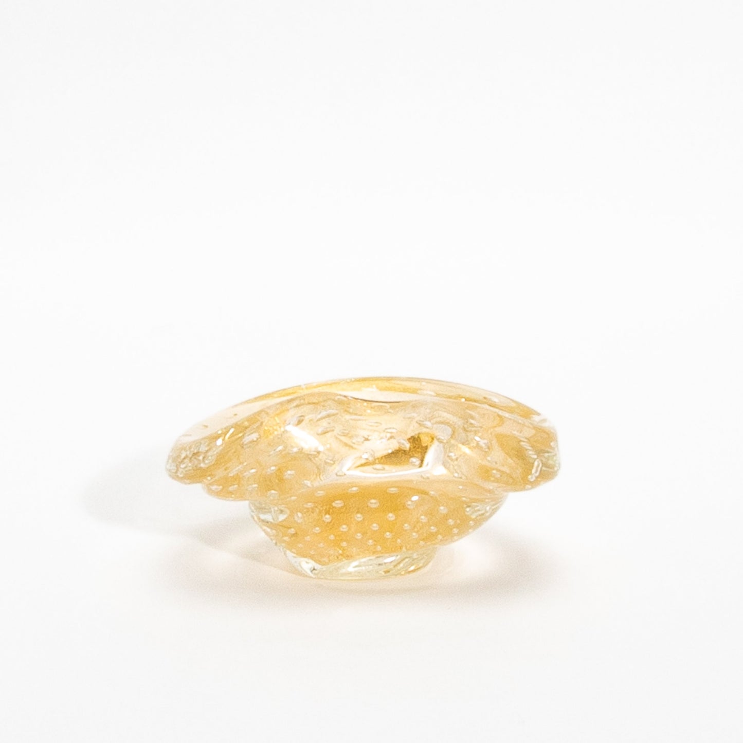 Murano Dish with 24-Karat Gold Flecks and Bullicante Detailing