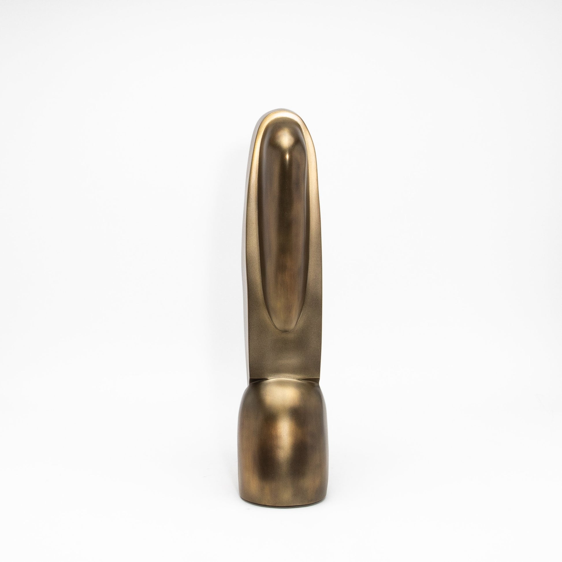 Modern Abstract Sculpture in Bronze Patina Brass by Patrick Coard Paris