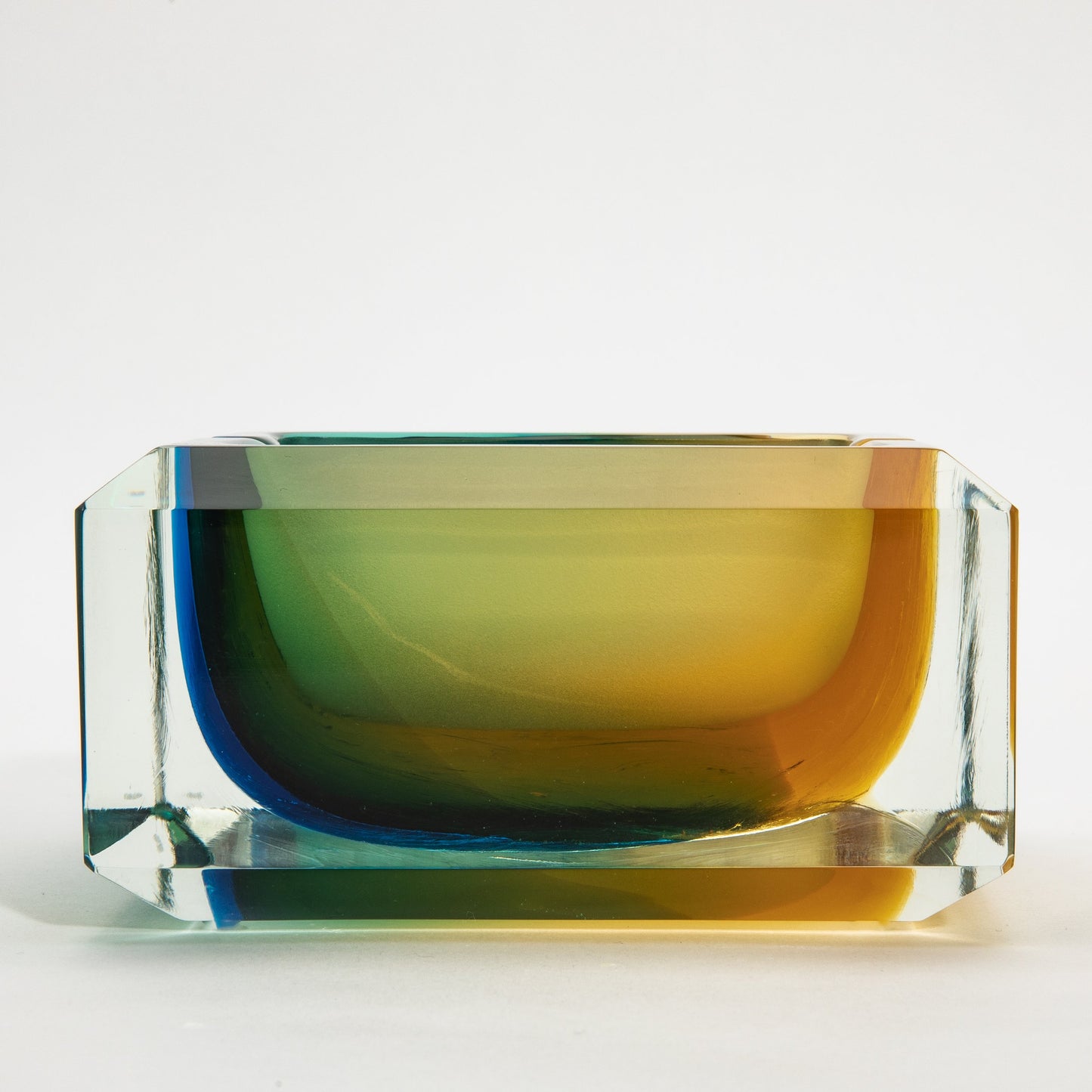 Murano Ashtray in Green, Blue and Amber