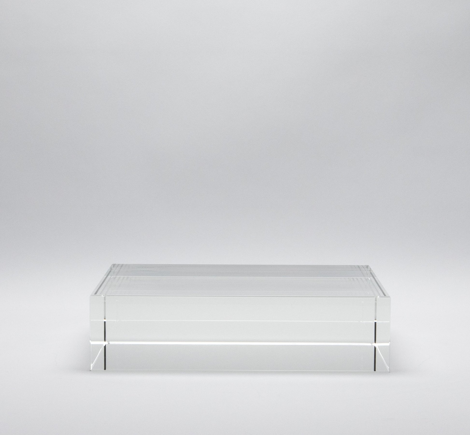 Clear Crystal Glass Base Riser by KA Glass