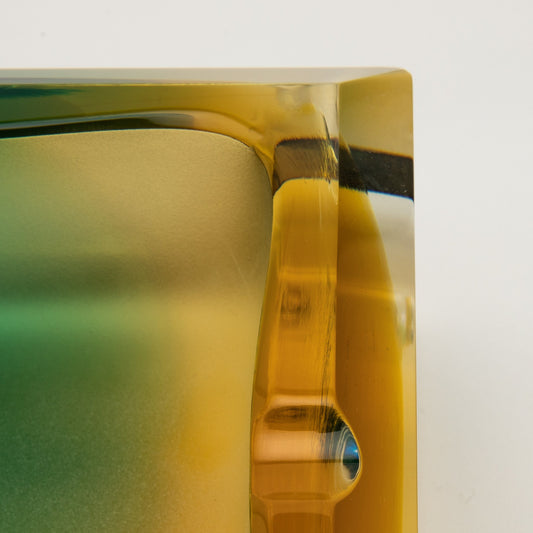 Murano Ashtray in Green, Blue and Amber
