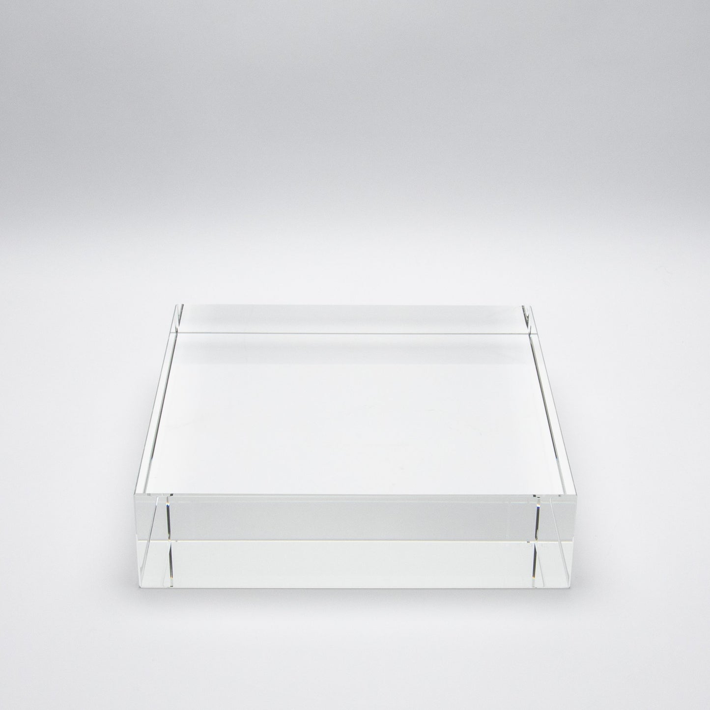 Clear Crystal Glass Base Riser by KA Glass