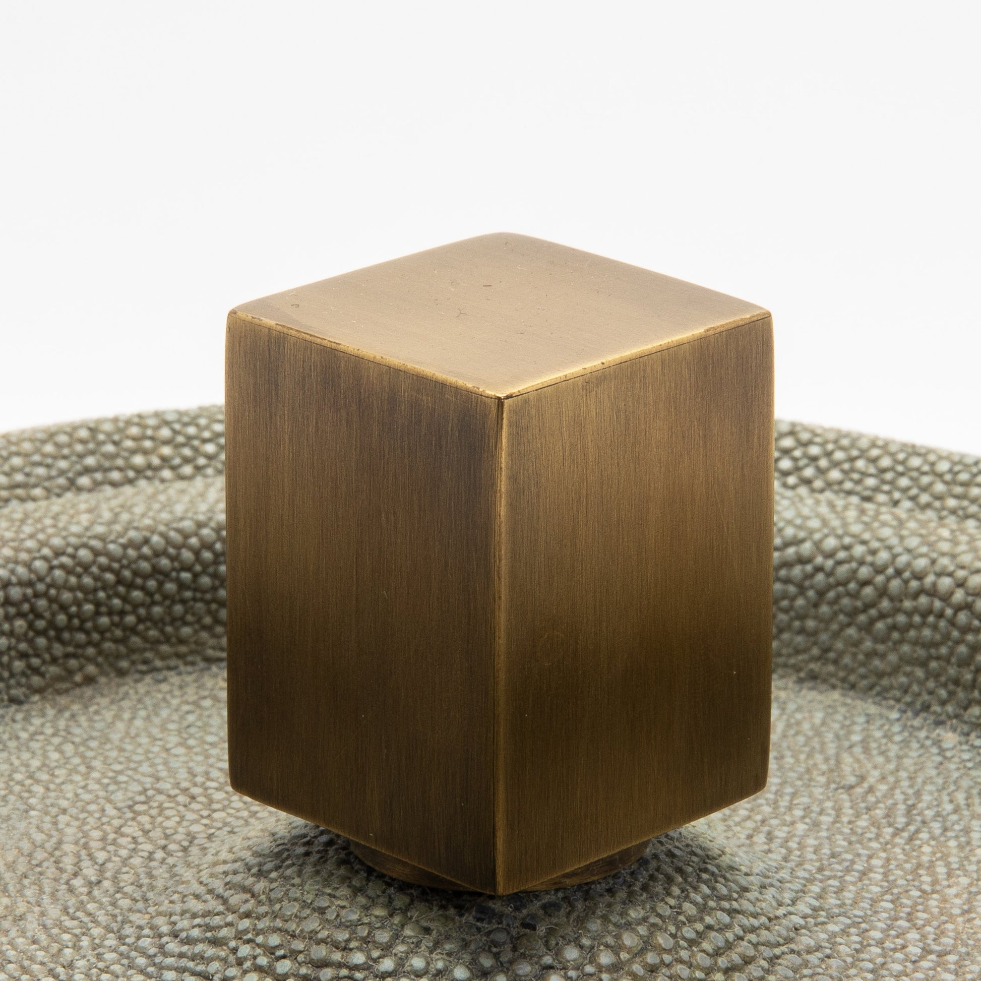 Ice Bucket in Grey Shagreen with Brass by KIFU Paris