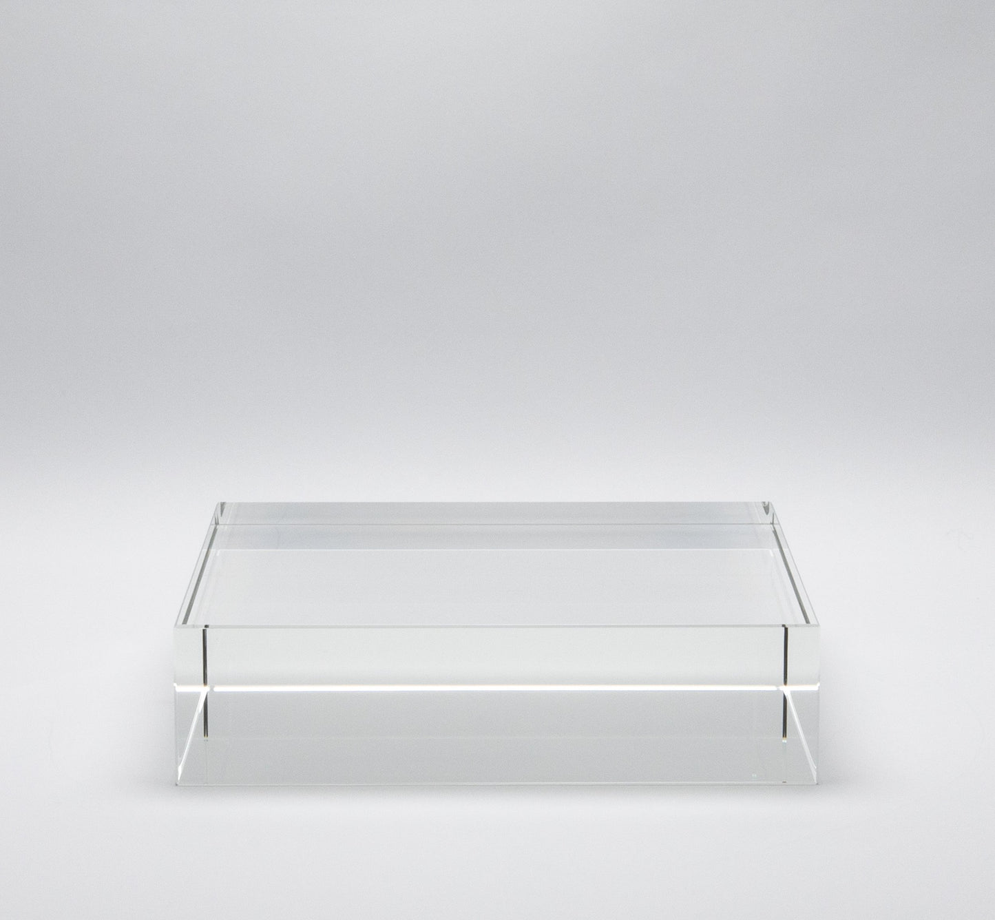 Clear Crystal Glass Base Riser by KA Glass