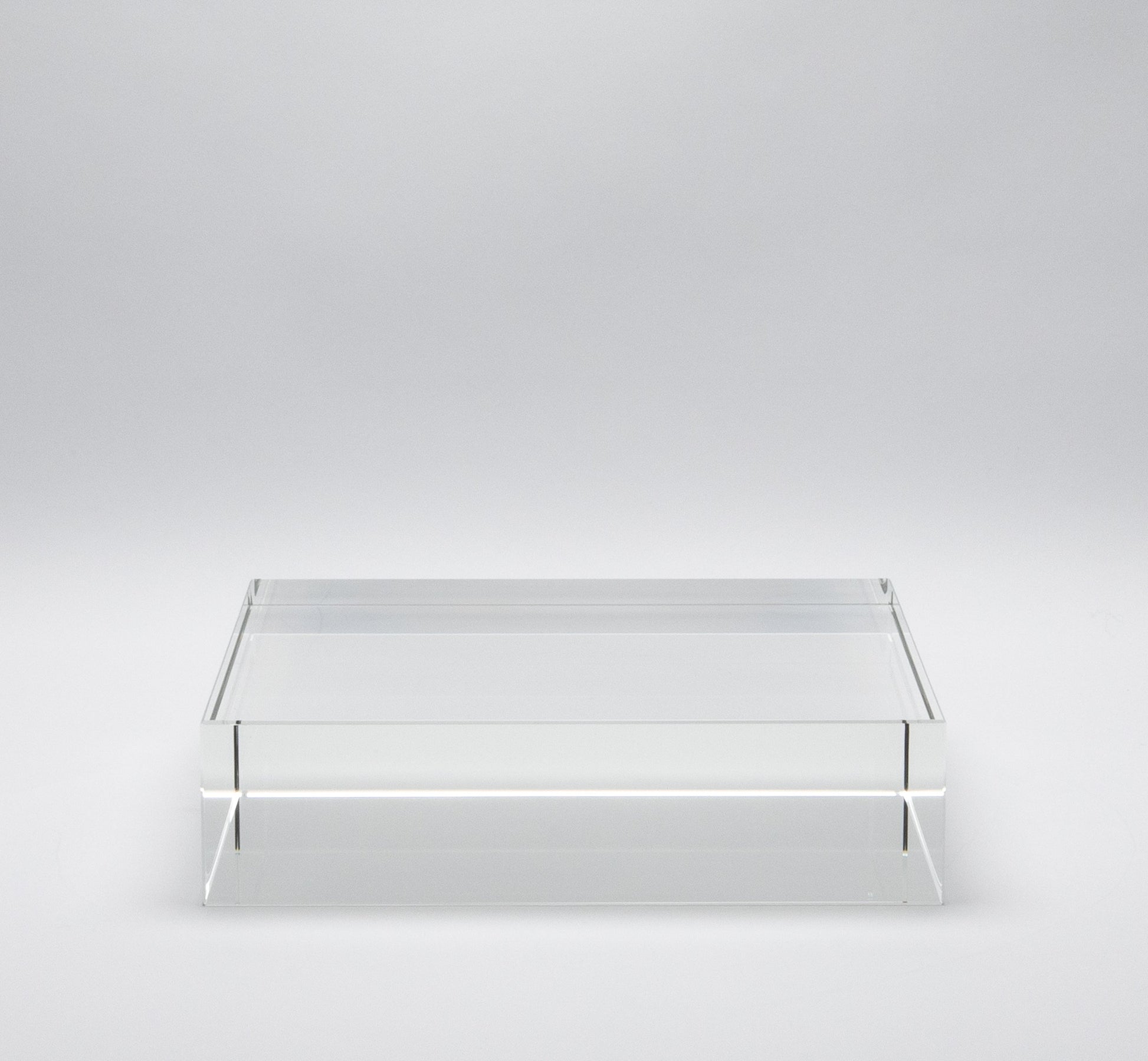 Clear Crystal Glass Base Riser by KA Glass