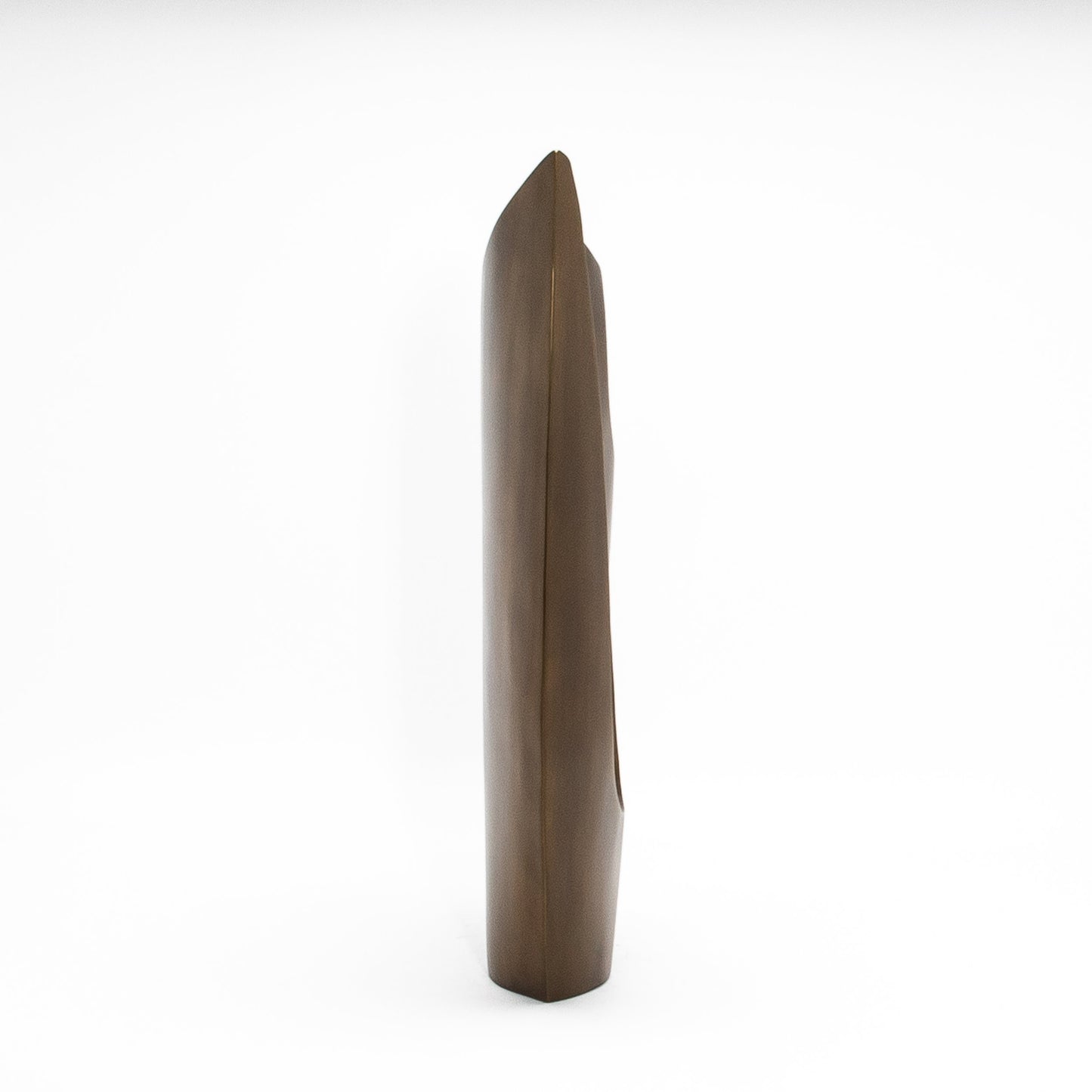 Modern Abstract Sculpture in Bronze Patina Brass by Patrick Coard Paris