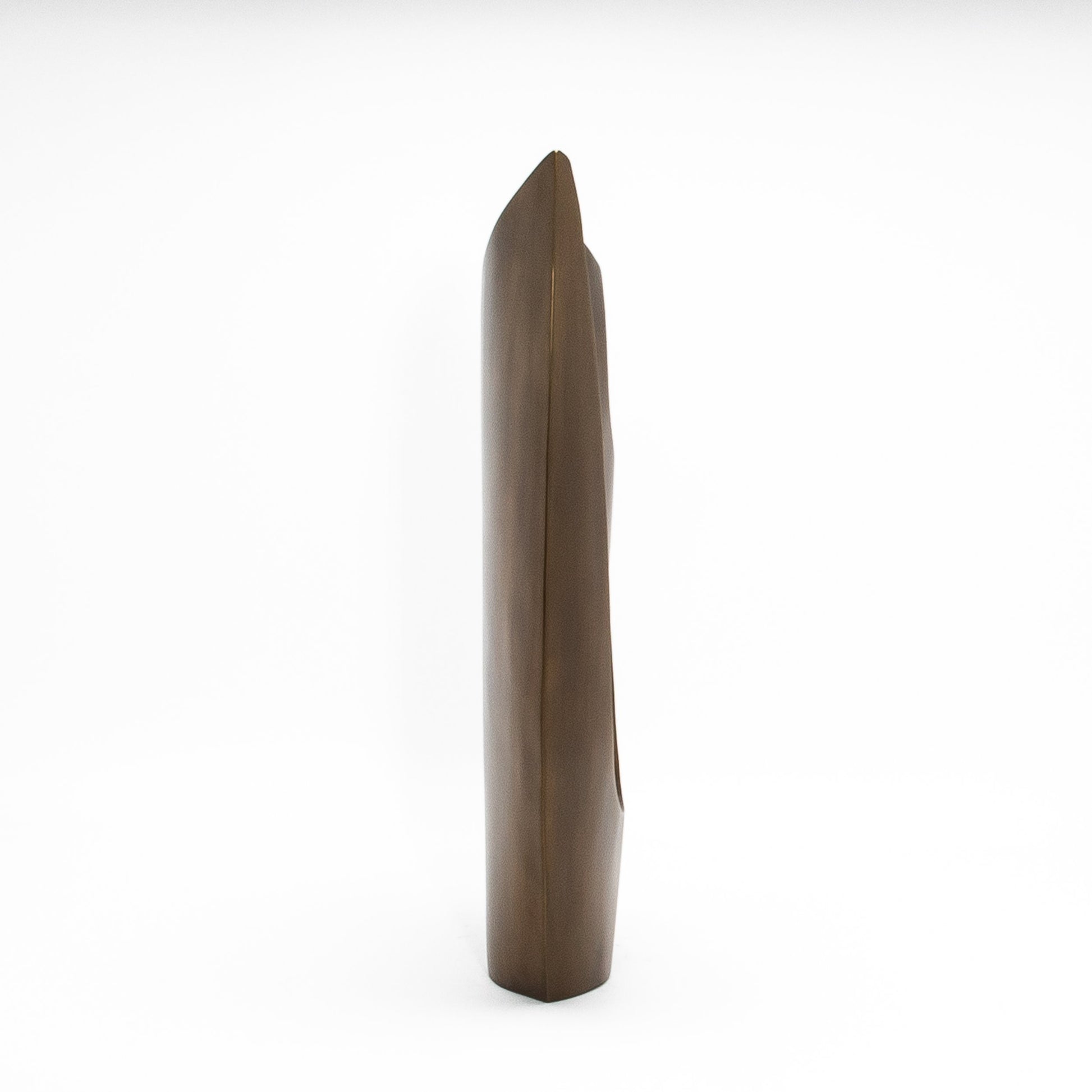 Modern Abstract Sculpture in Bronze Patina Brass by Patrick Coard Paris