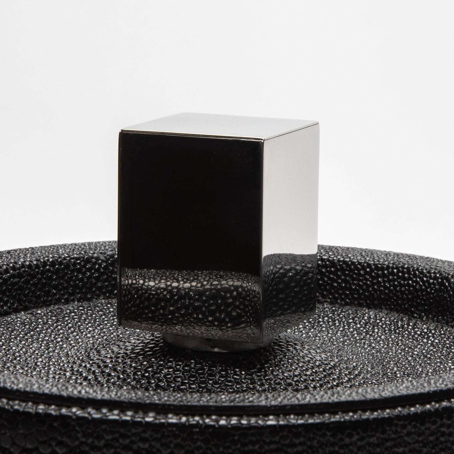 Ice Bucket in Black Shagreen with Stainless Steel by KIFU Paris