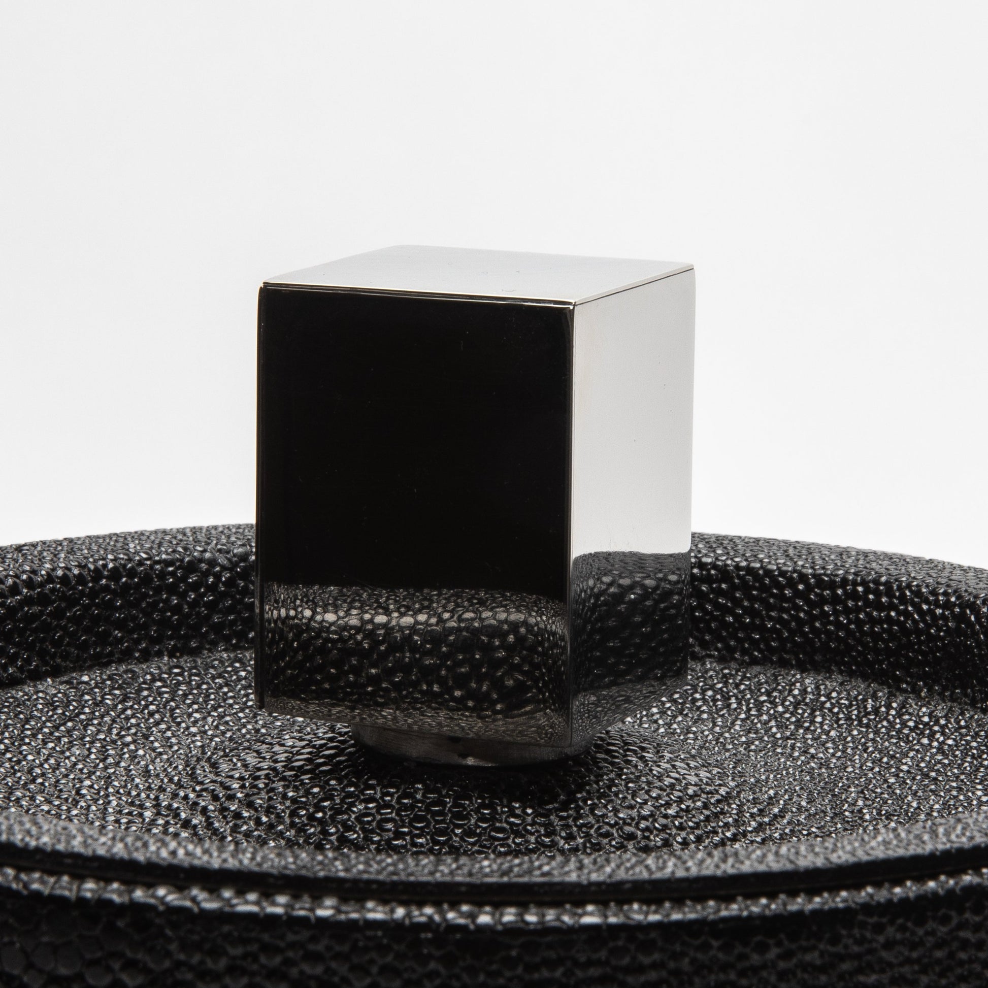 Ice Bucket in Black Shagreen with Stainless Steel by KIFU Paris