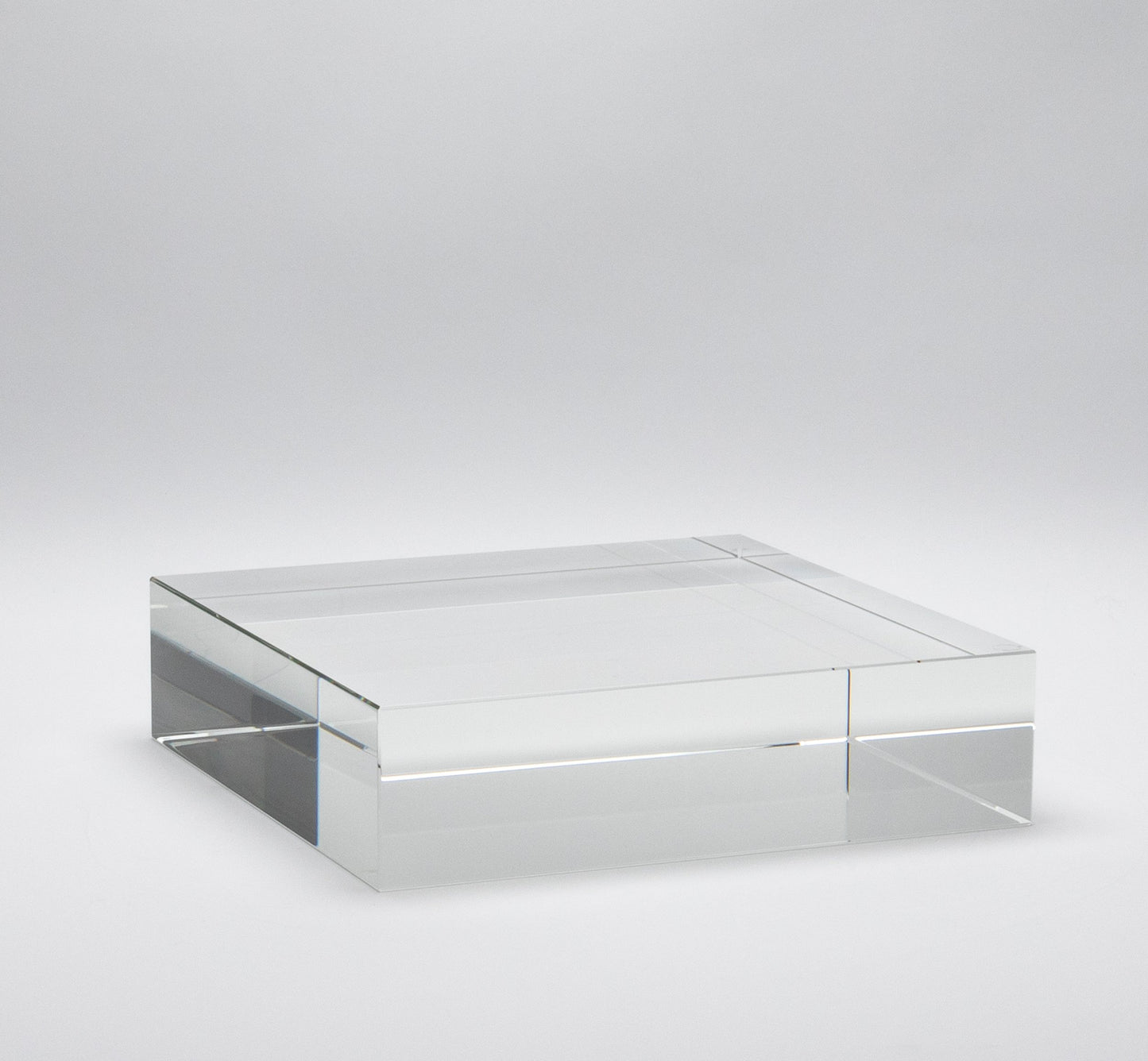 Clear Crystal Glass Base Riser by KA Glass