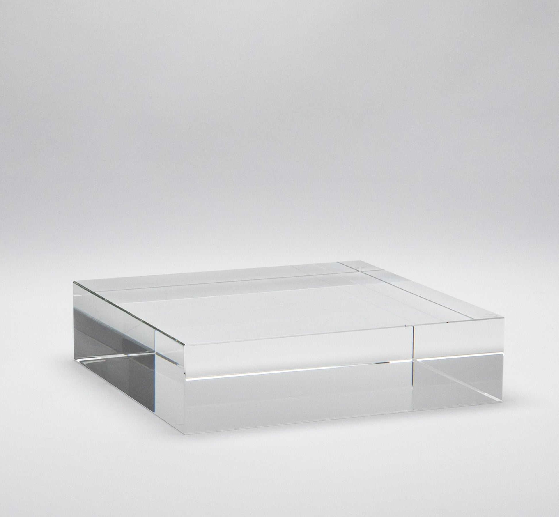Clear Crystal Glass Base Riser by KA Glass
