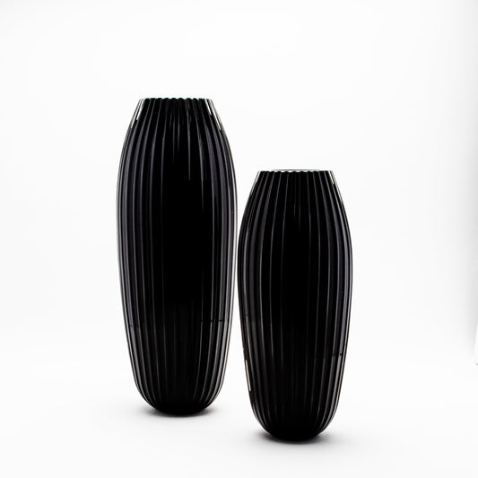 Murano Vase in Onyx Black