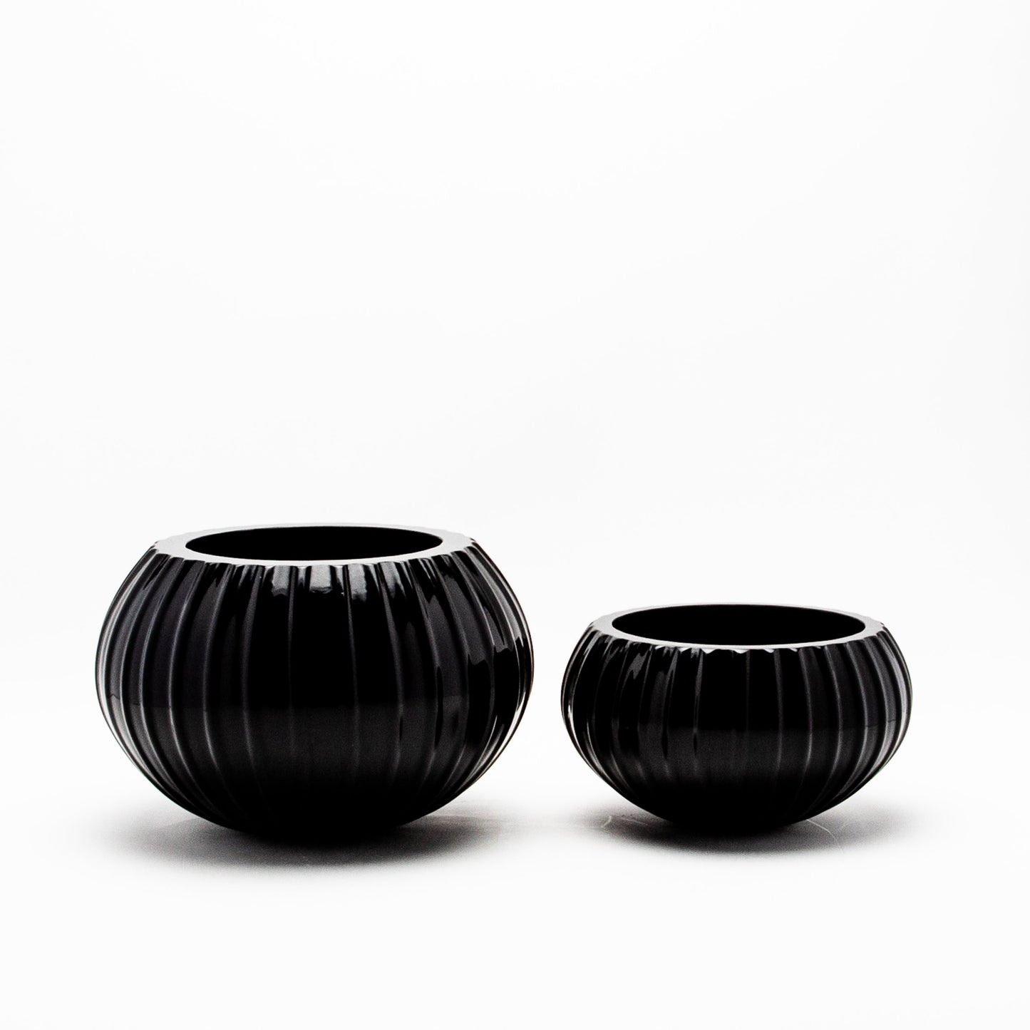Hand-Blown Murano Modern Bowl in Onyx Black