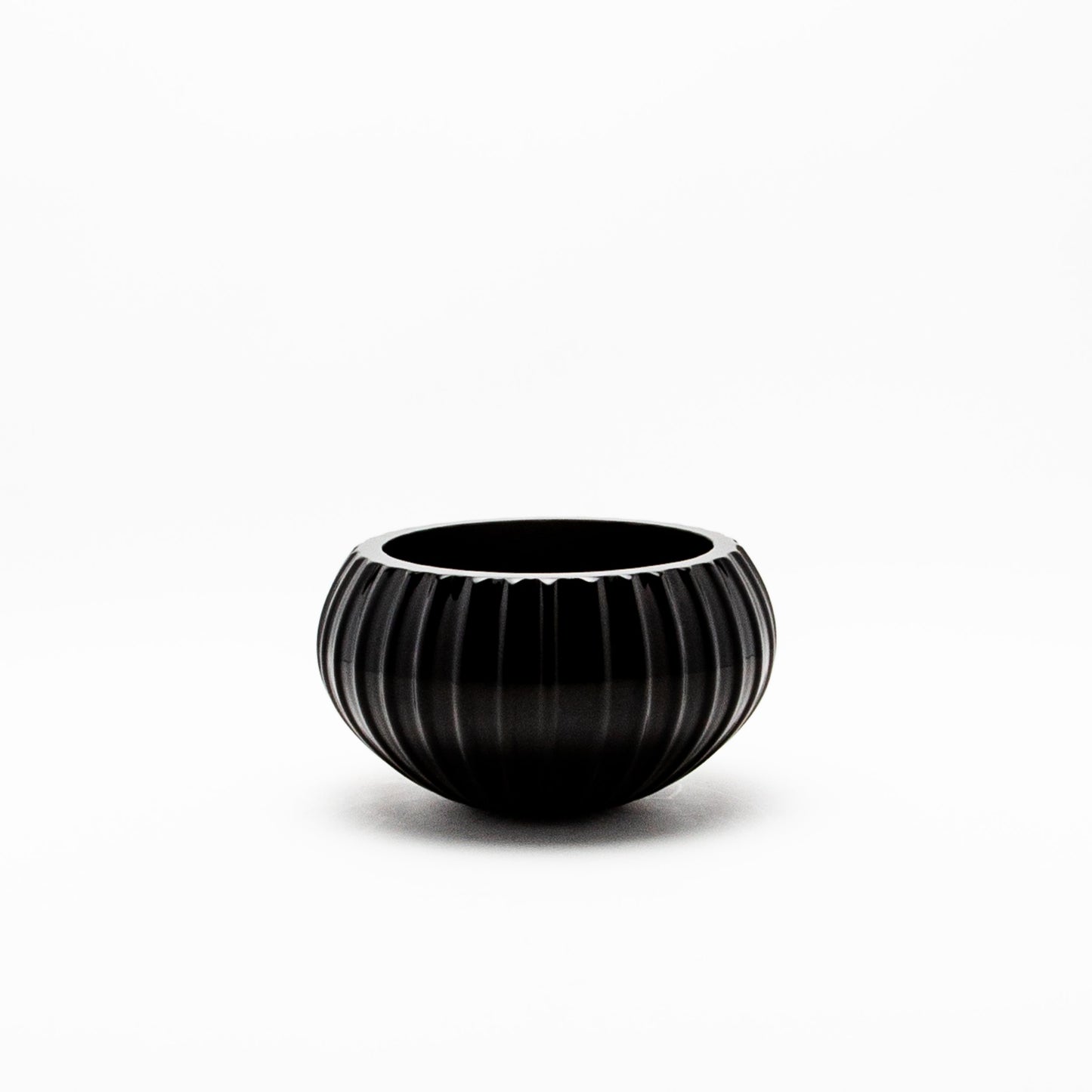 Hand-Blown Murano Modern Bowl in Onyx Black