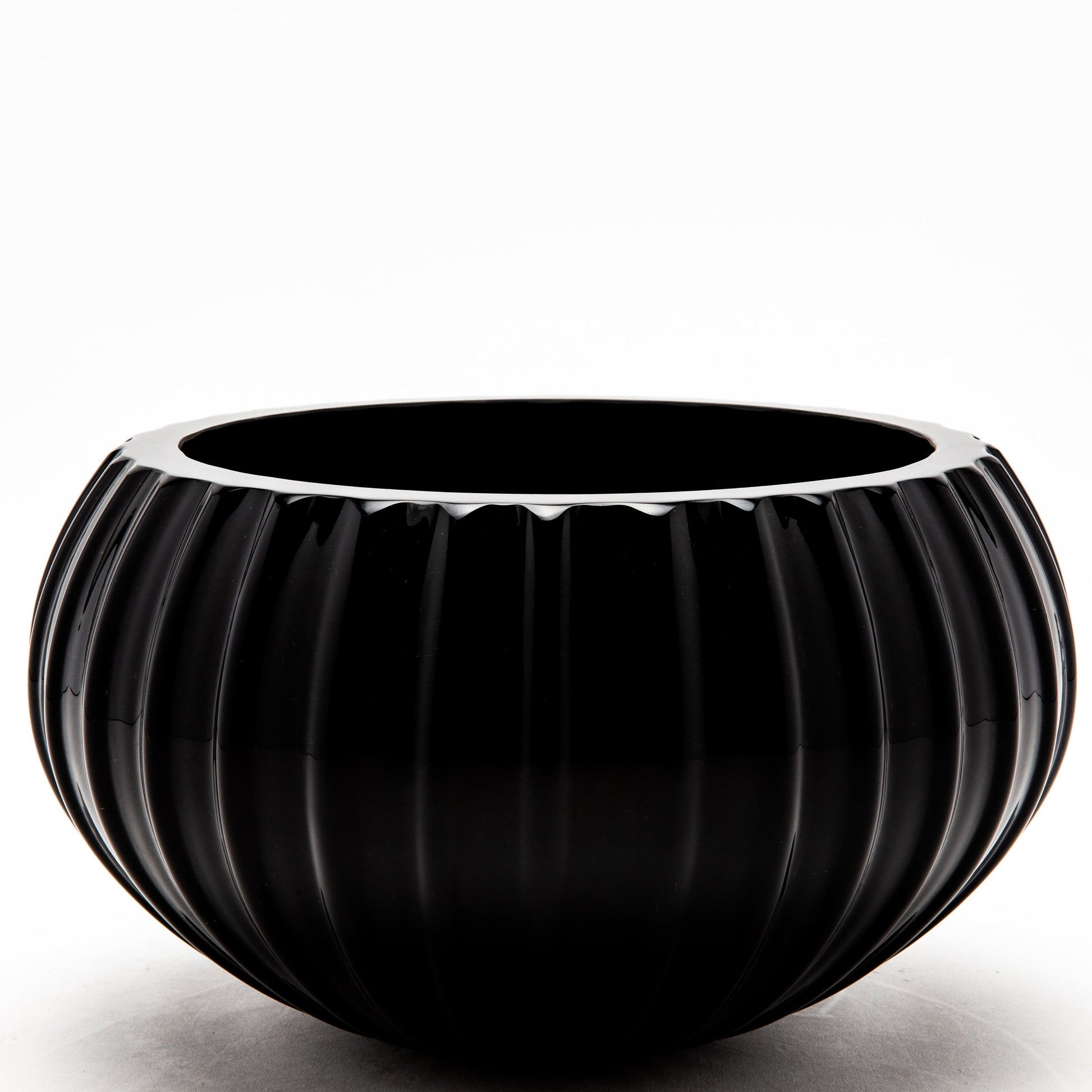 Hand-Blown Murano Modern Bowl in Onyx Black