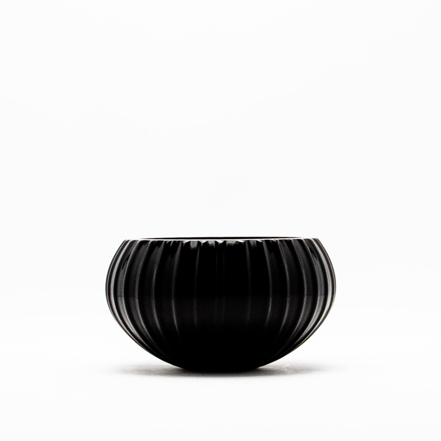 Hand-Blown Murano Modern Bowl in Onyx Black
