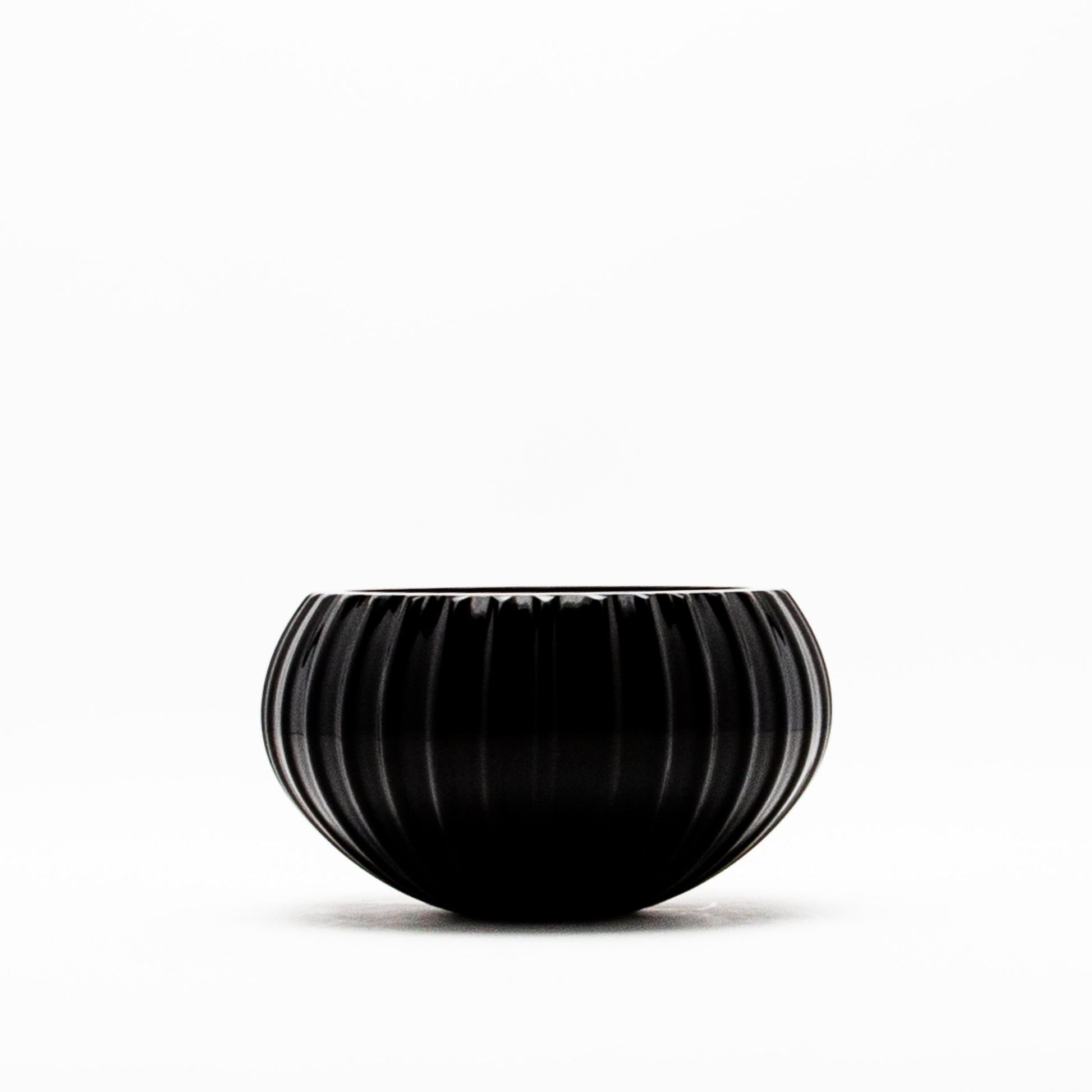 Hand-Blown Murano Modern Bowl in Onyx Black