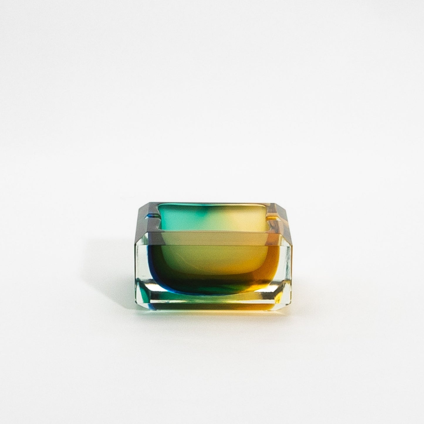 Murano Ashtray in Green, Blue and Amber