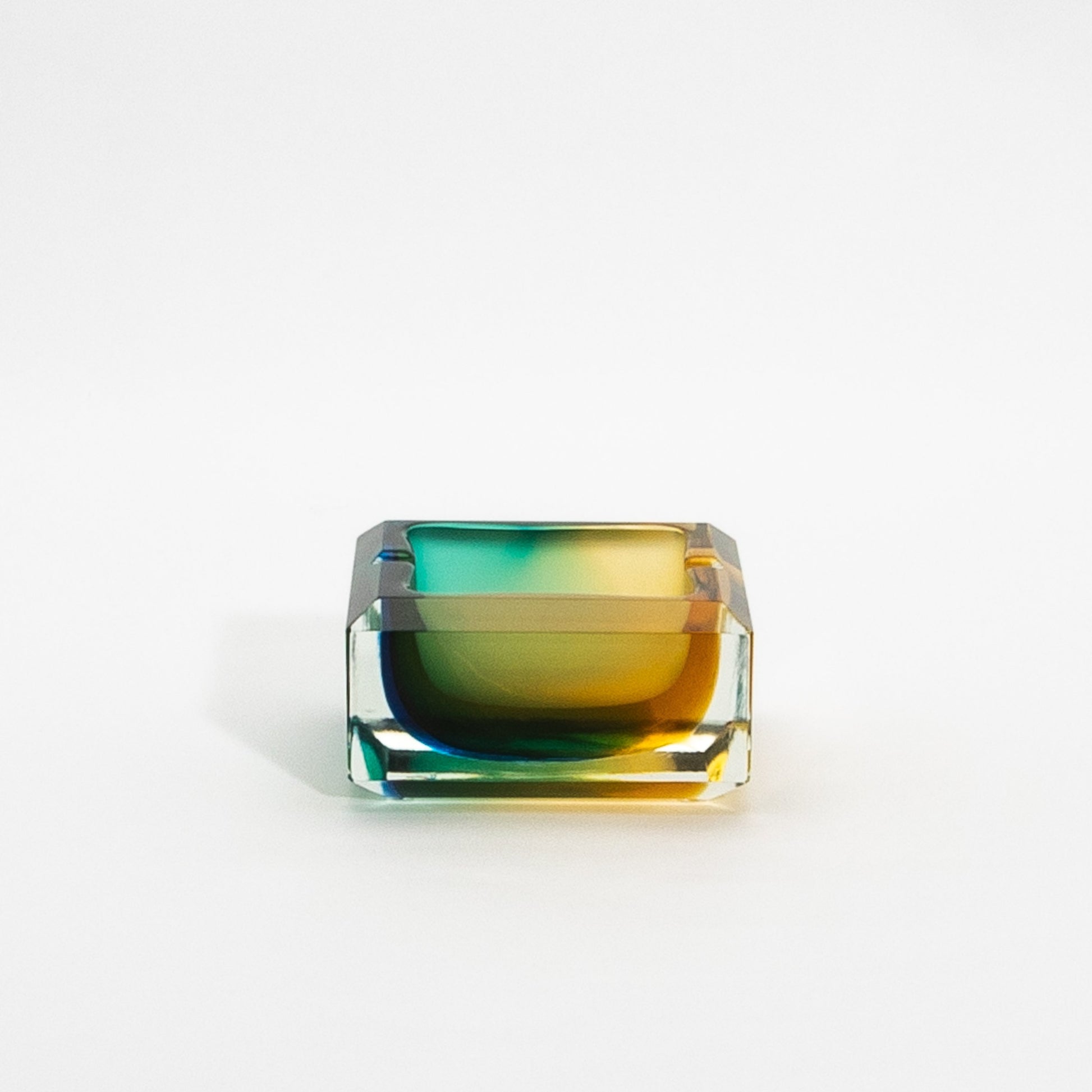 Murano Ashtray in Green, Blue and Amber
