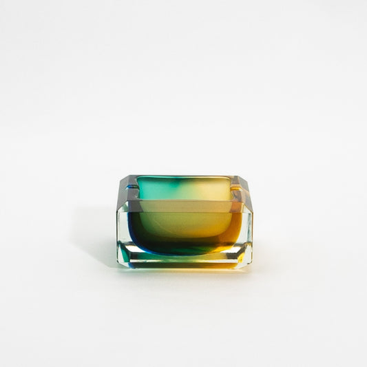 Murano Ashtray in Green, Blue and Amber