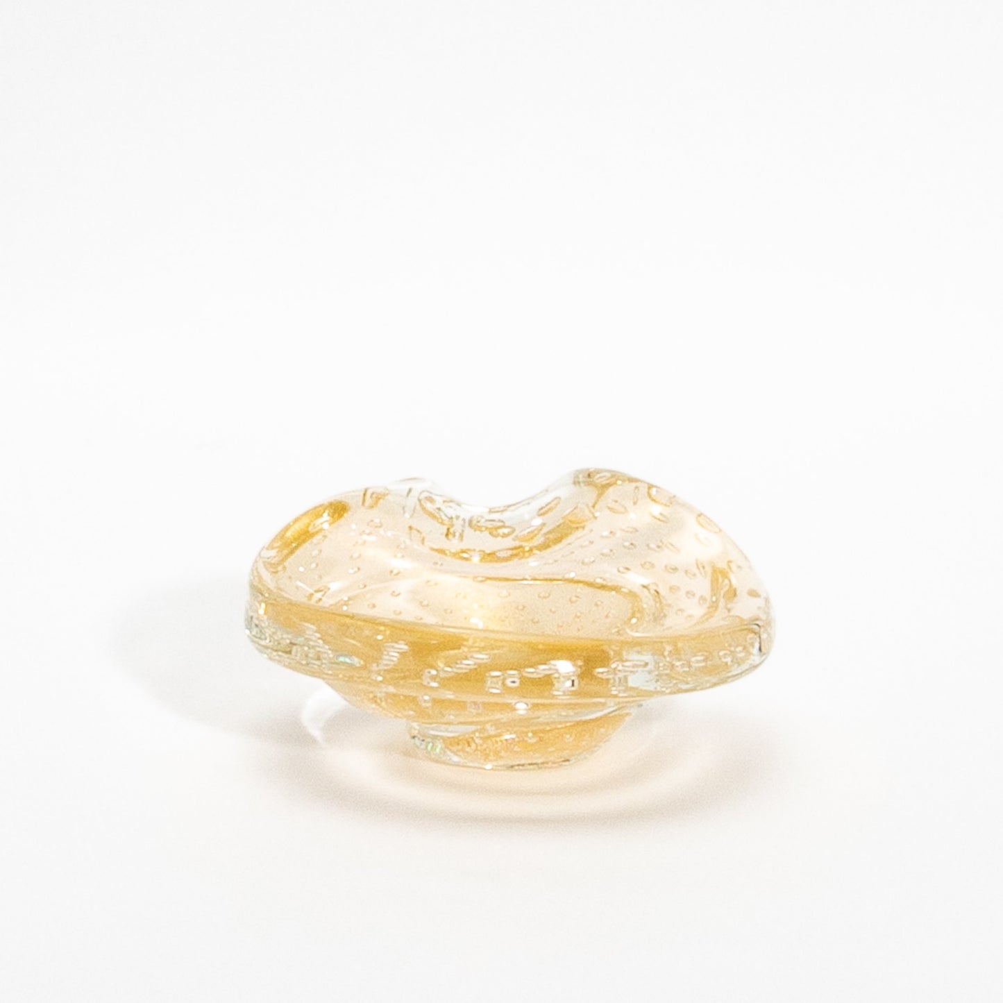 Murano Dish with 24-Karat Gold Flecks and Bullicante Detailing