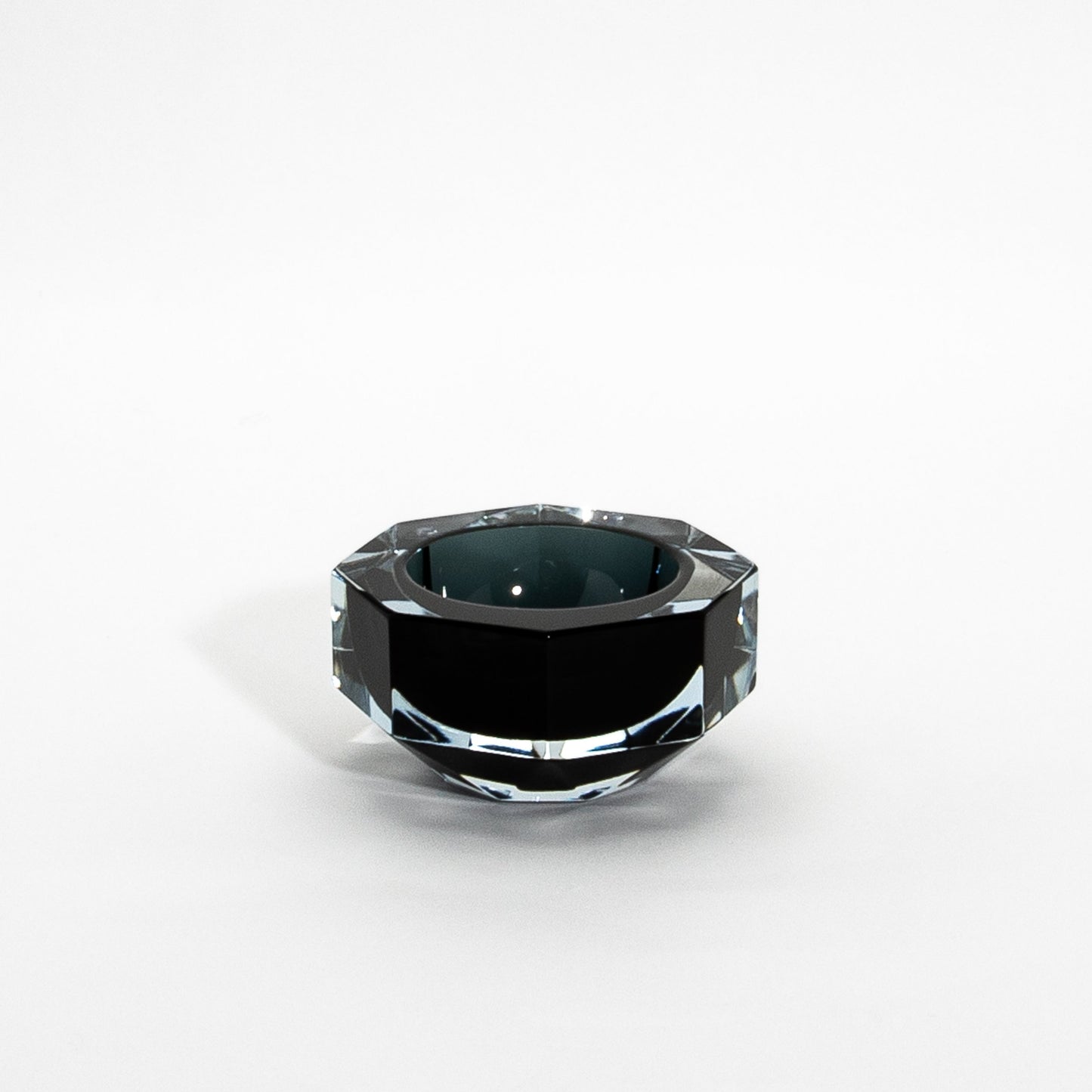 Hand-Blown Murano Ashtray in Grey
