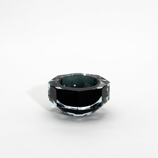 Hand-Blown Murano Ashtray in Grey