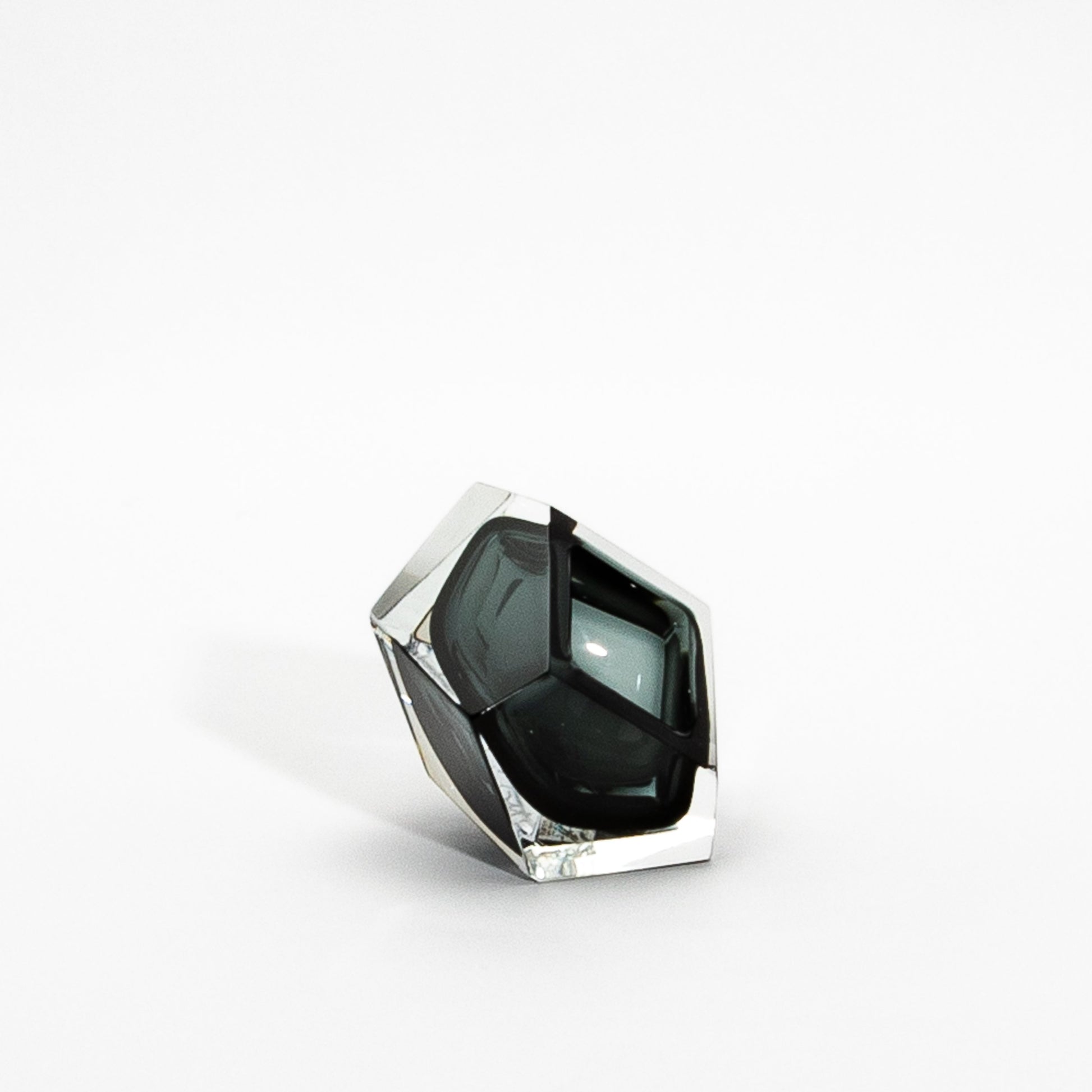 Hand-Blown Murano Ashtray in Grey
