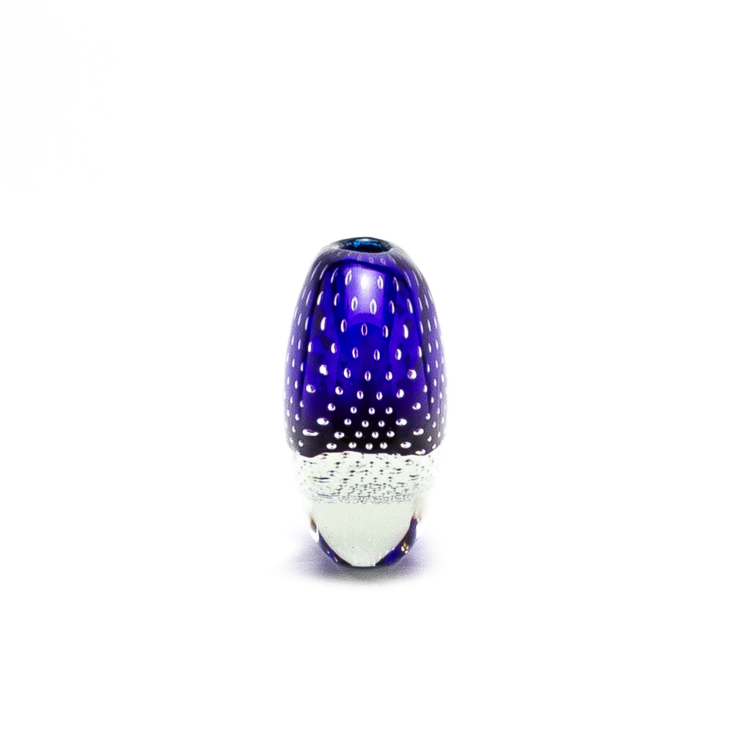 Murano Vase in Cobalt Blue with Bubbles