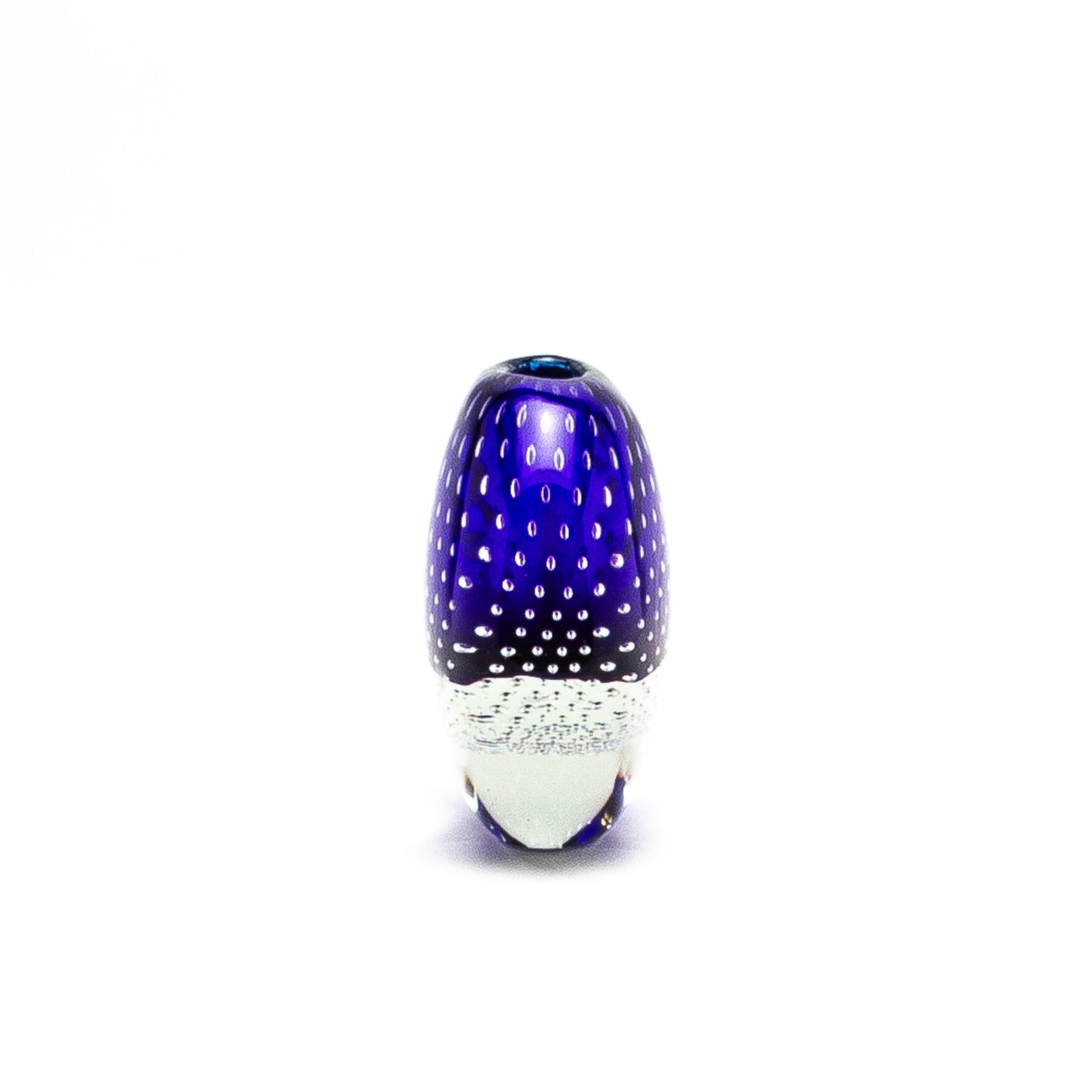 Murano Vase in Cobalt Blue with Bubbles