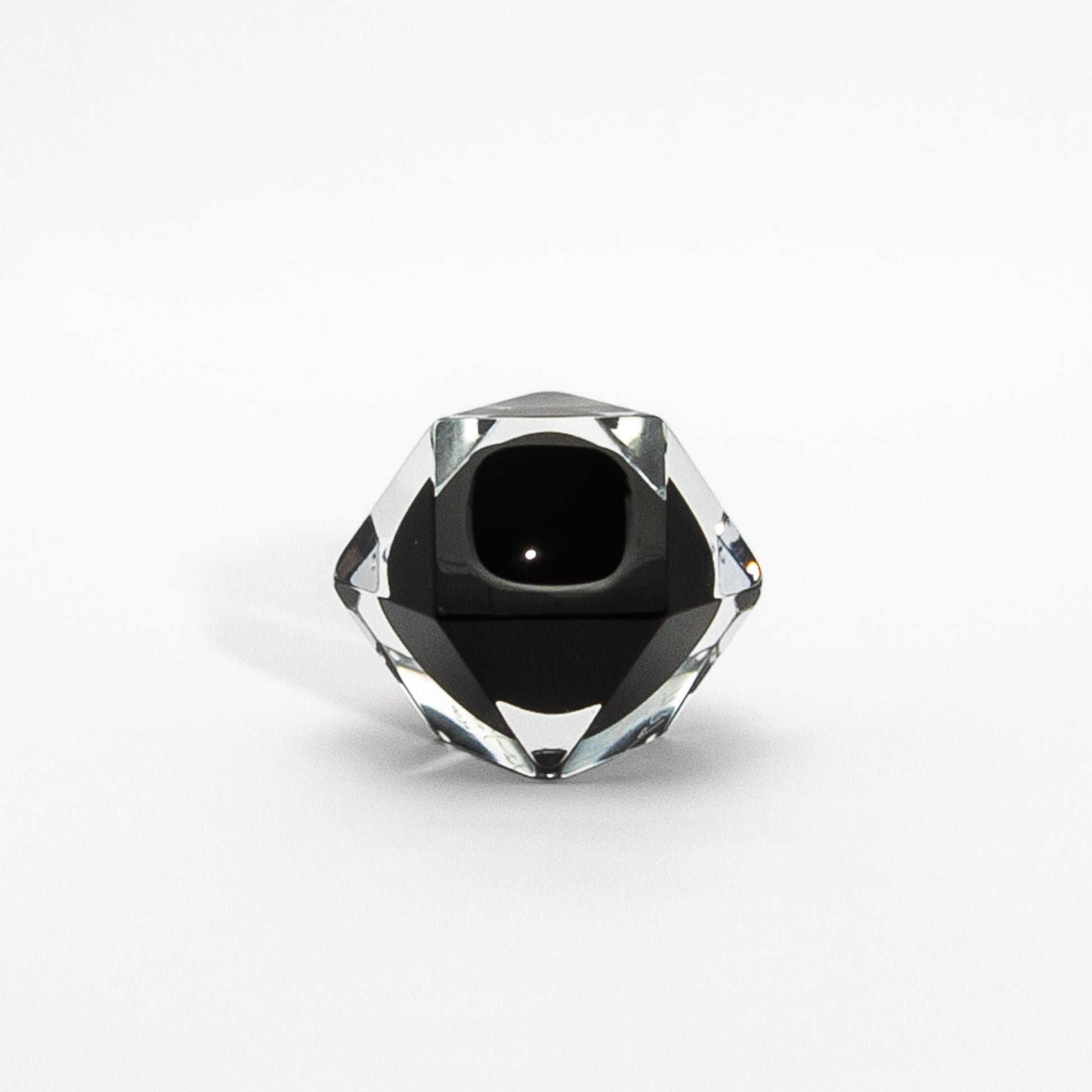 Murano Ashtray in Clear and Onyx Black